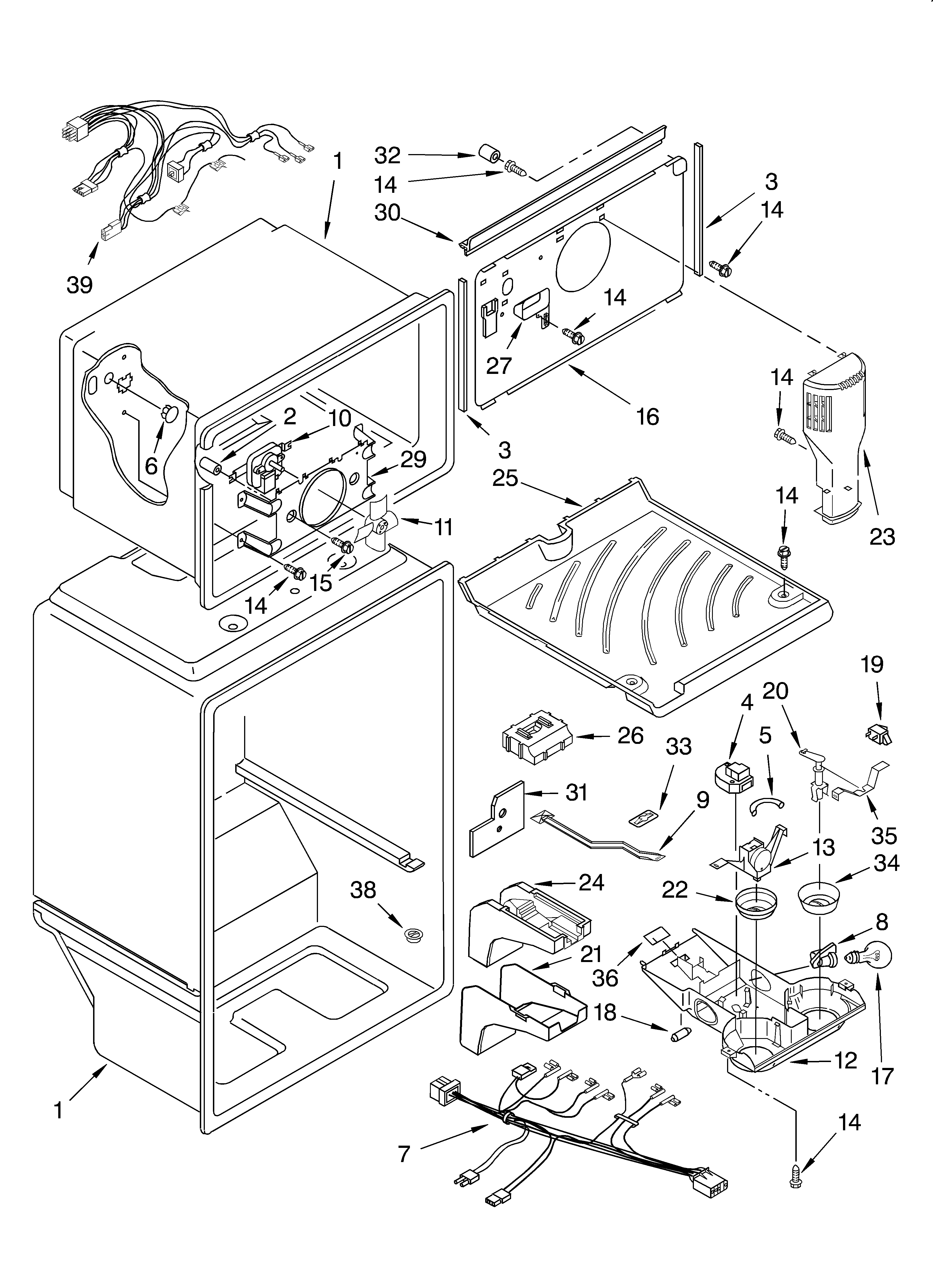 Whirlpool ET1LFKXKQ00 liner diagram