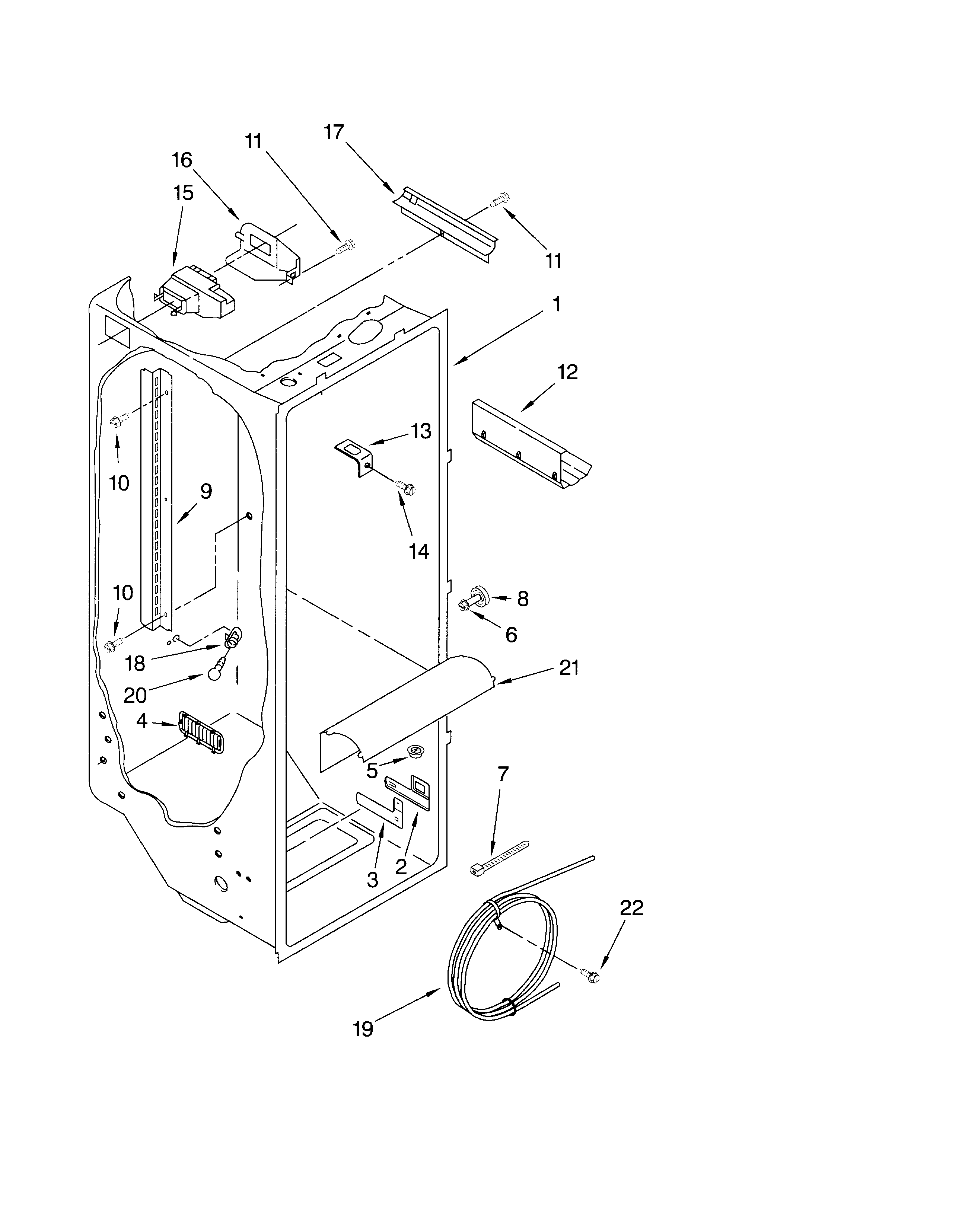 Whirlpool GS2SHGXKT01 refrigerator liner diagram