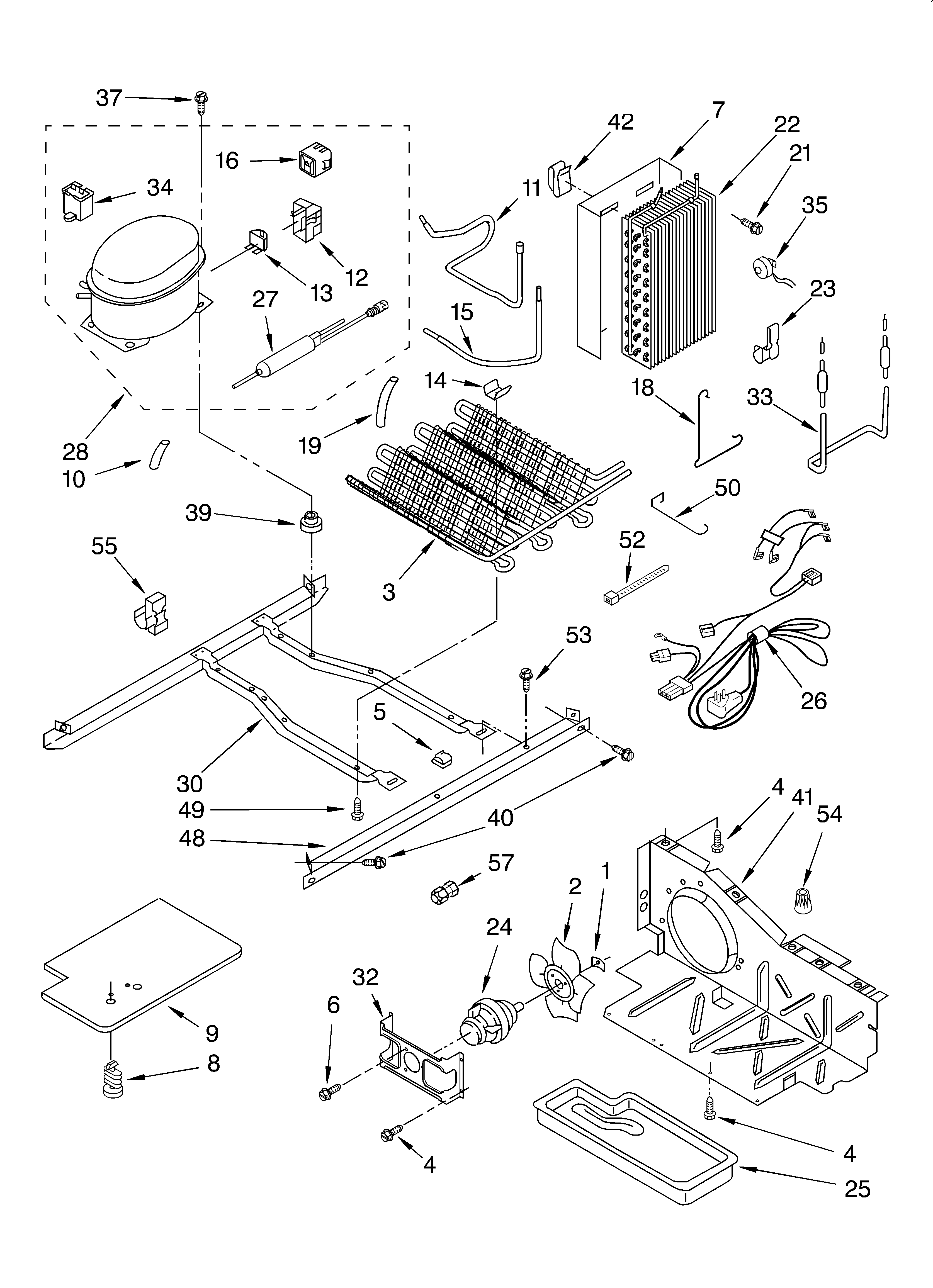 Whirlpool ED20TQXFN05 unit diagram