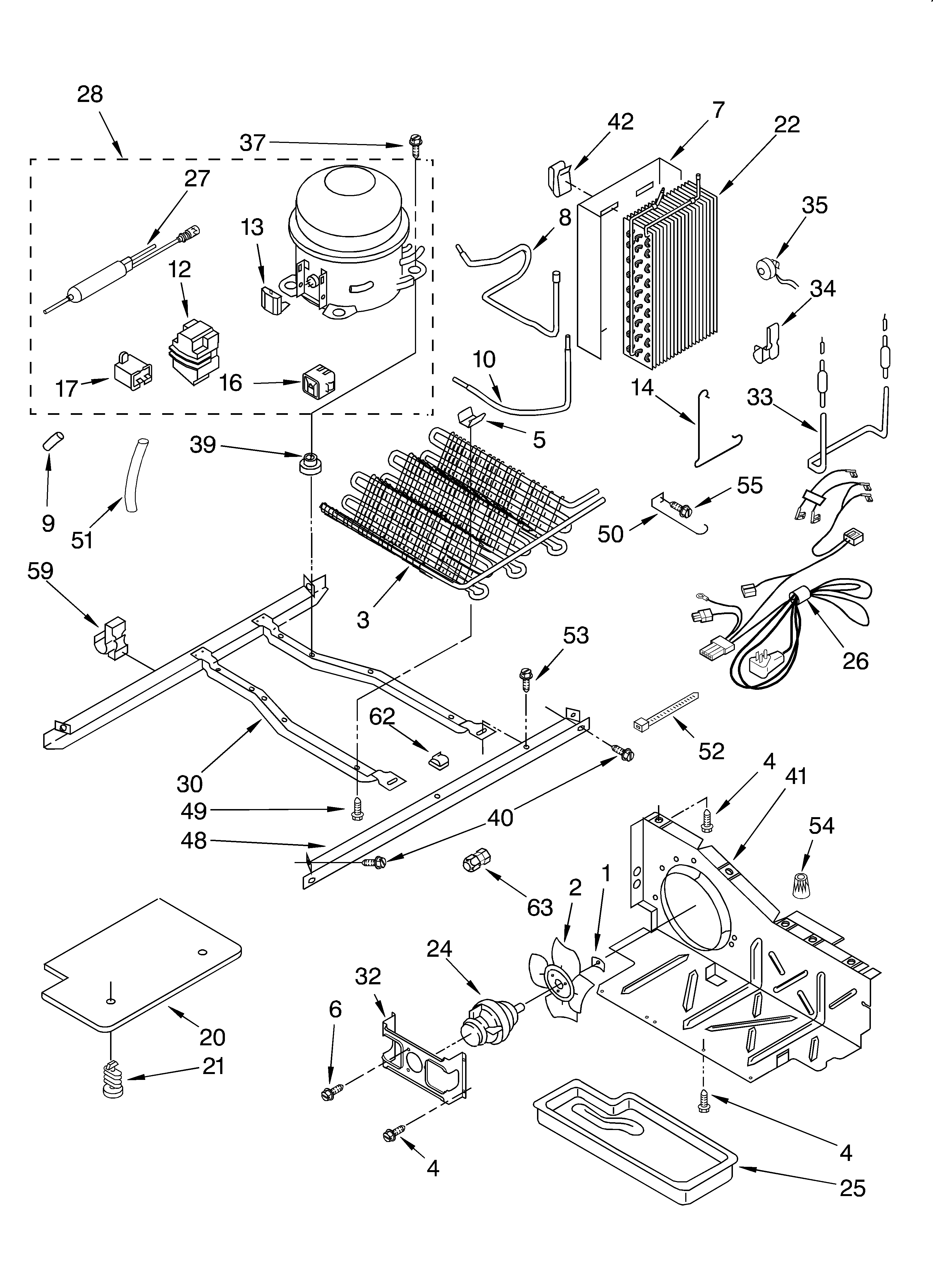 Whirlpool ED22GWXFN04 unit diagram