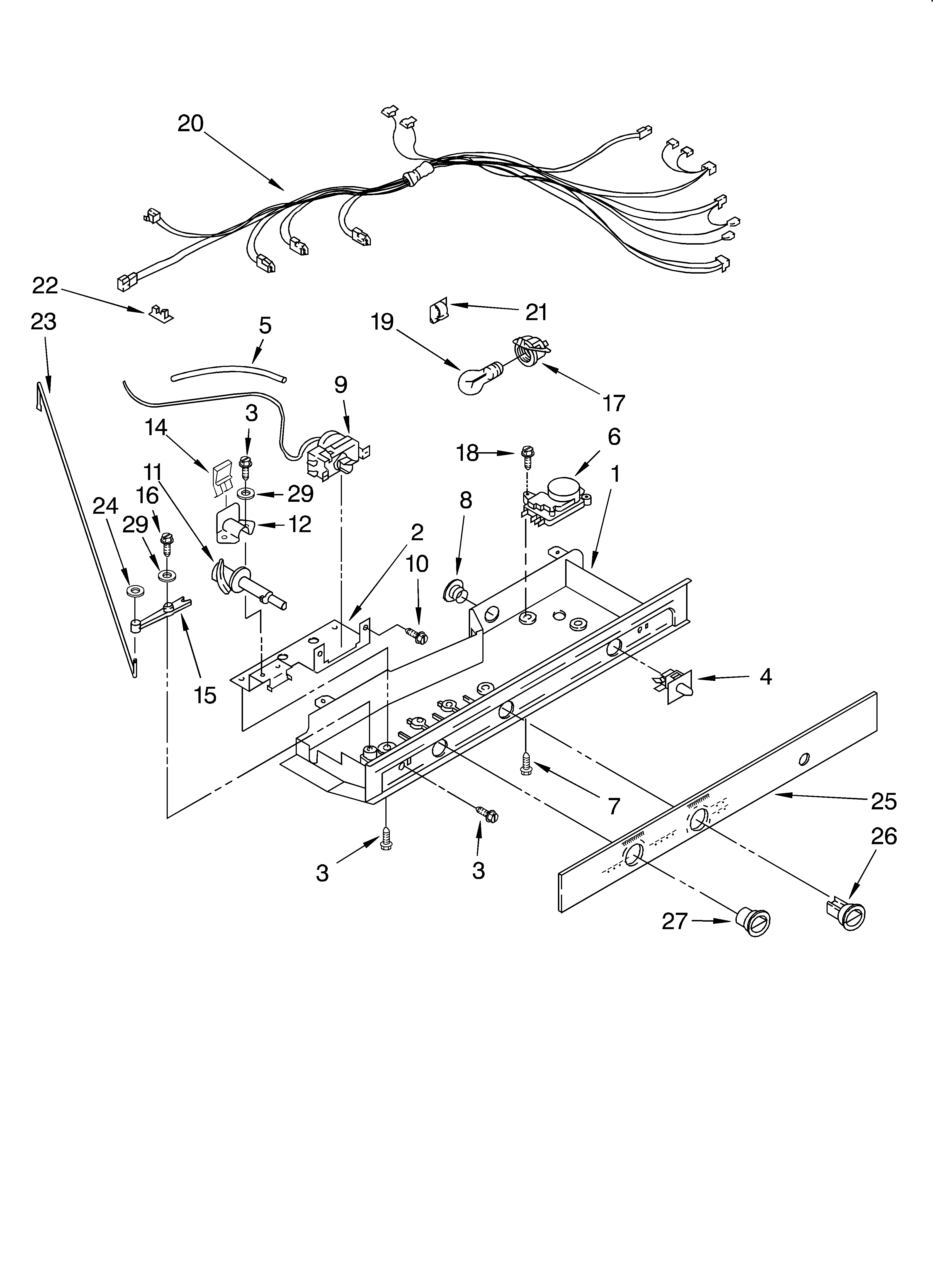 Whirlpool ED22GWXFN04 control/optional diagram