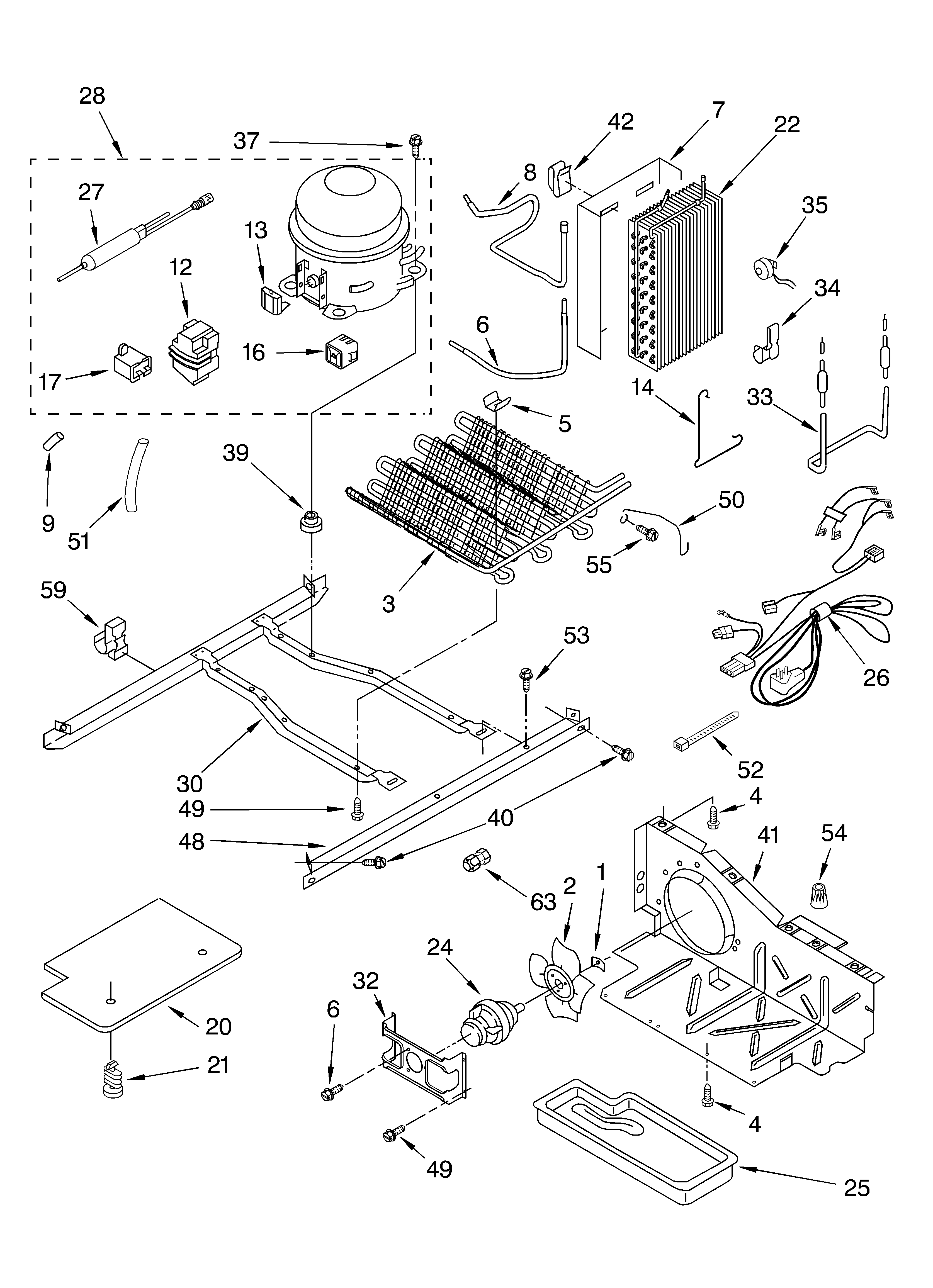 Whirlpool ED22LFXHW03 unit diagram