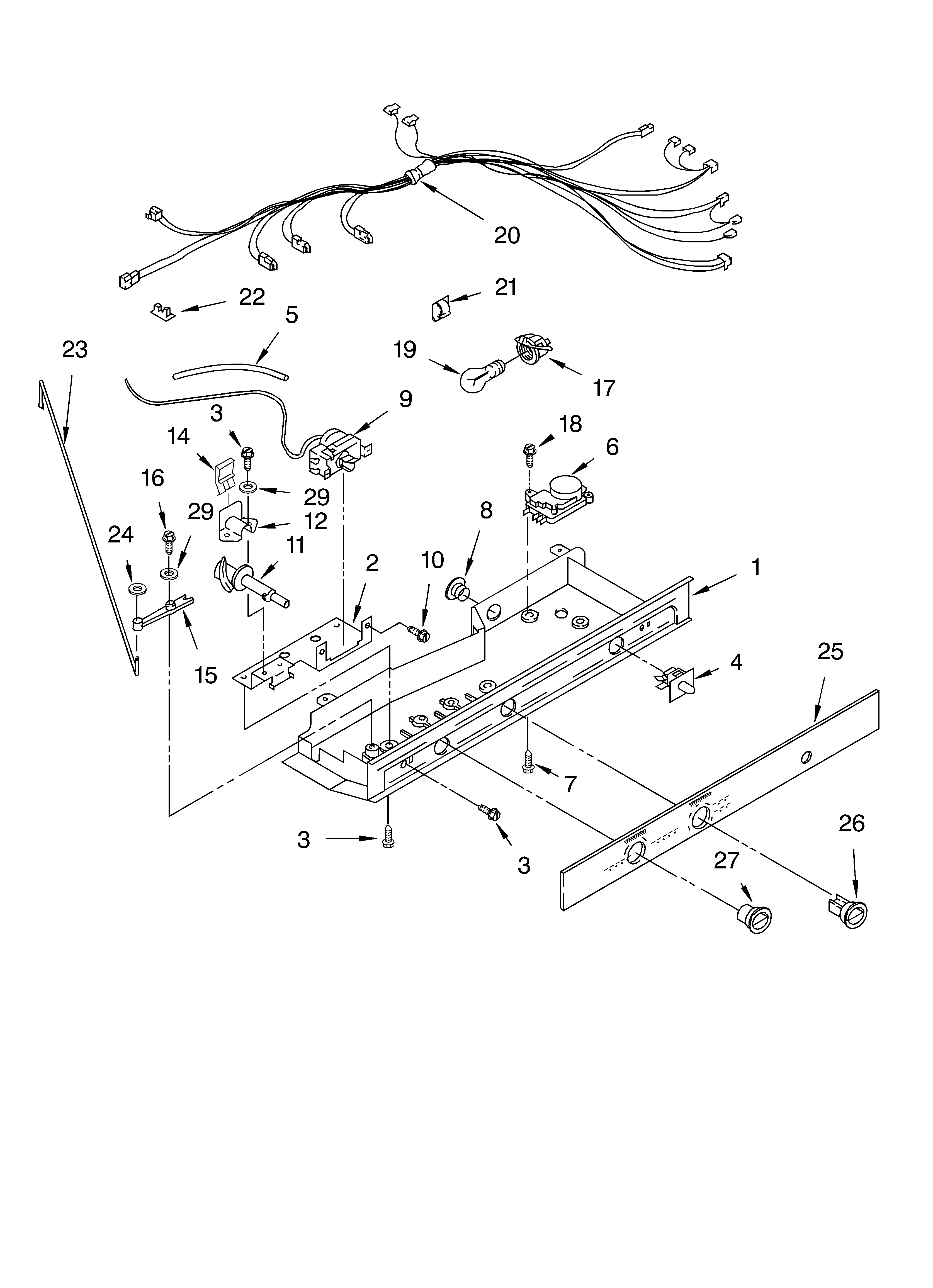 Whirlpool ED22LFXHW03 control/optional diagram