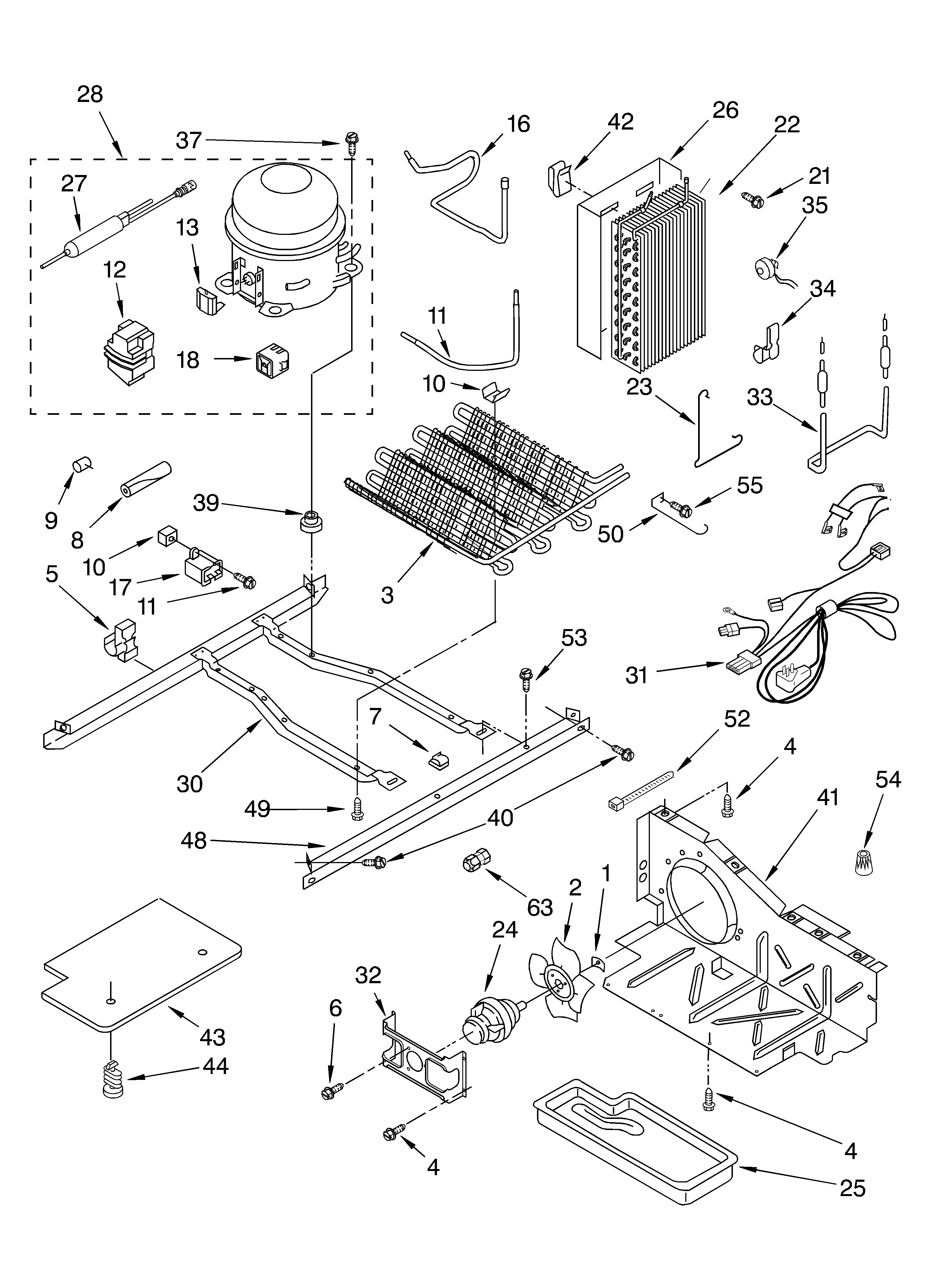 Whirlpool ED22UEXHT02 unit diagram