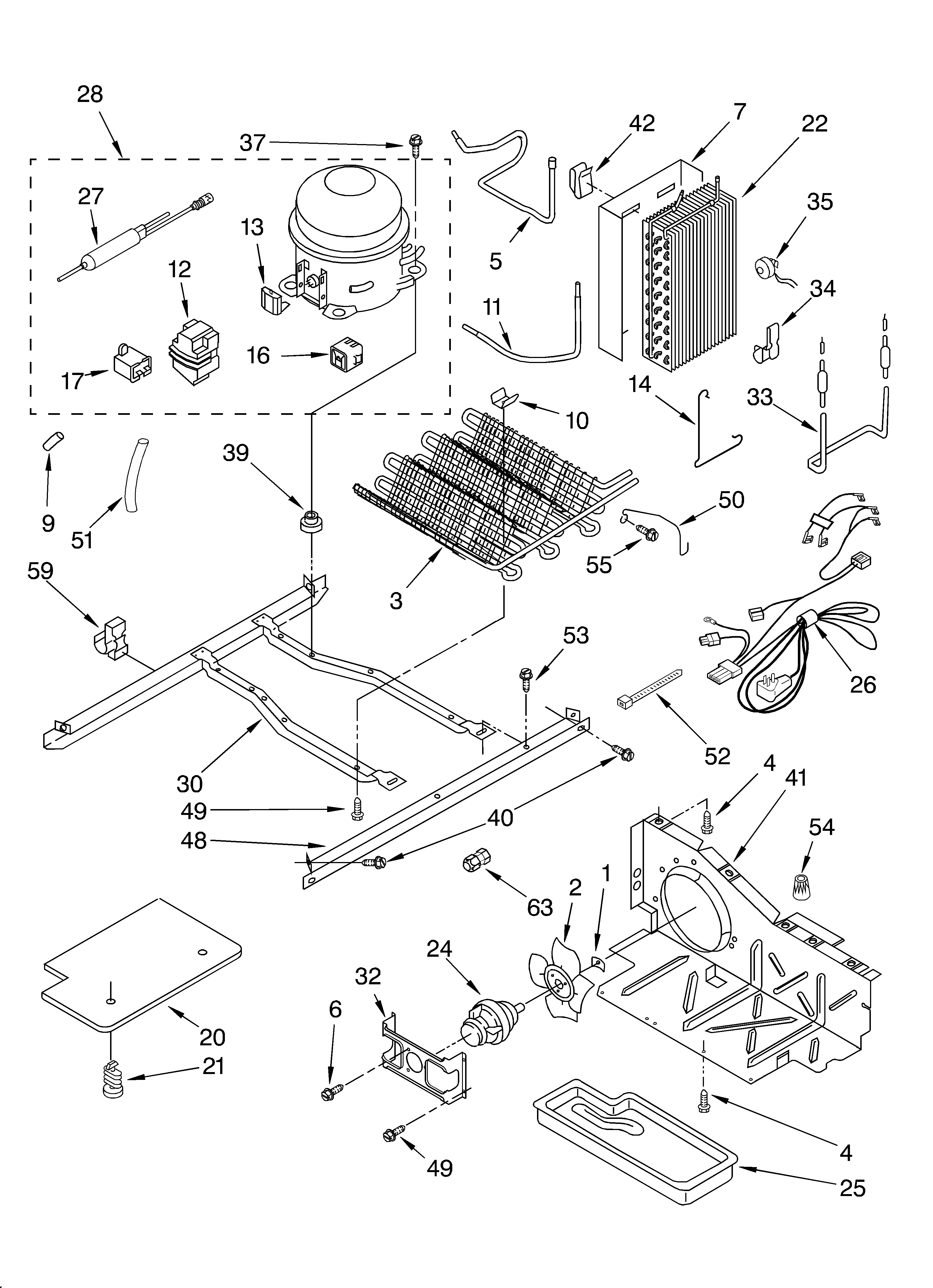 Whirlpool ED22RFXFN04 unit diagram