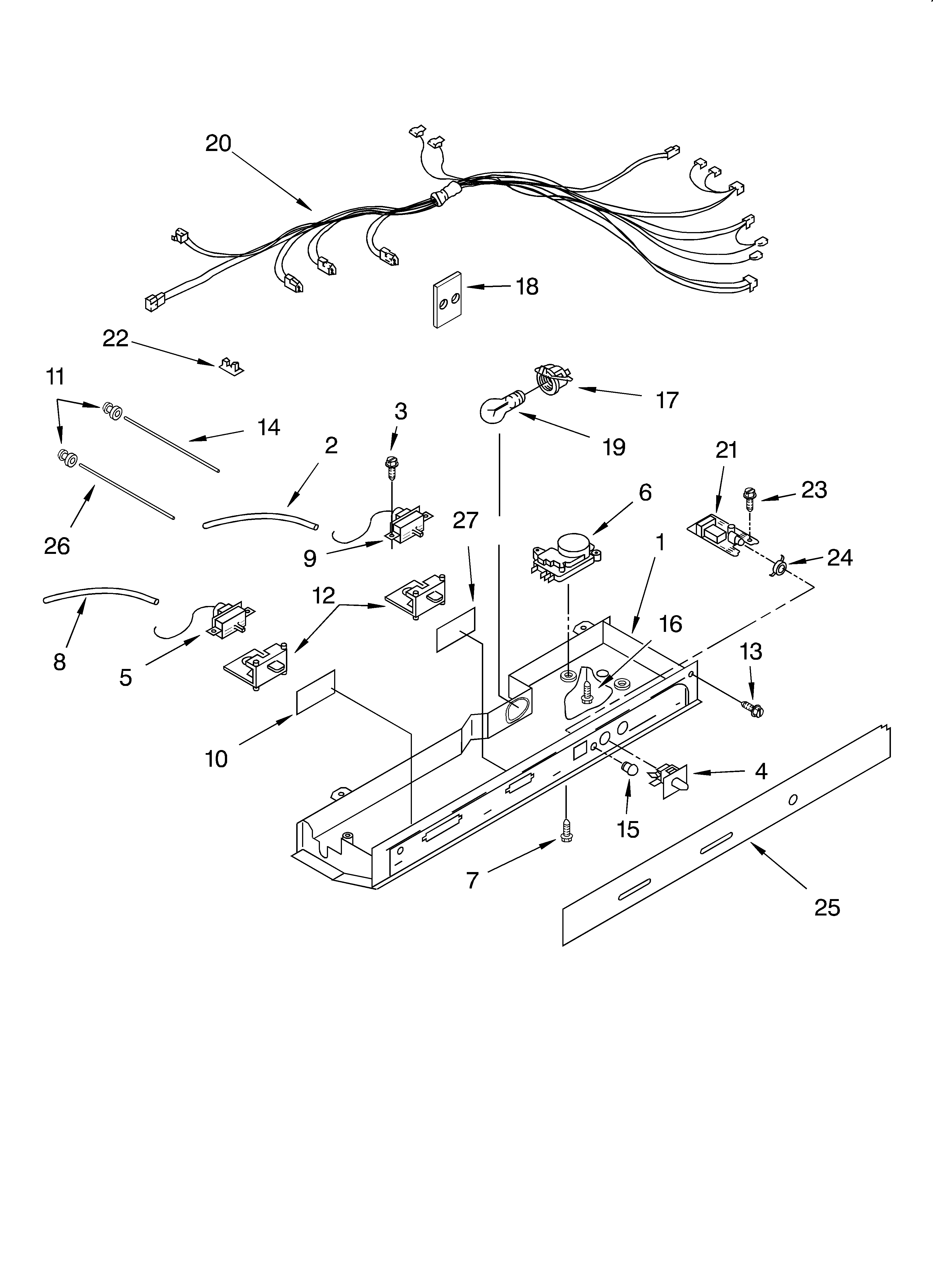 KitchenAid KSRS22FGBL05 control/optional diagram