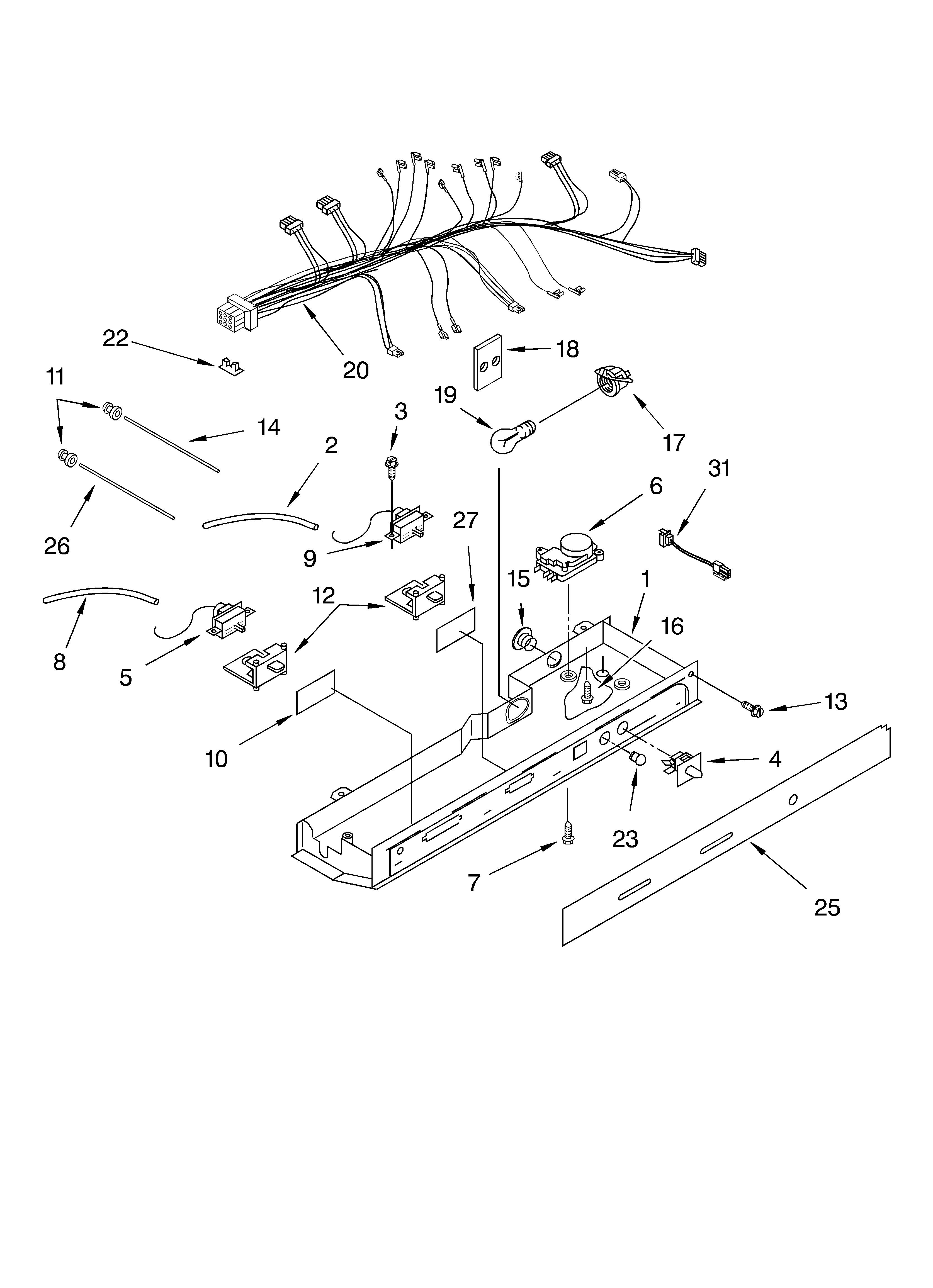 KitchenAid KSRS25IKBU00 control diagram