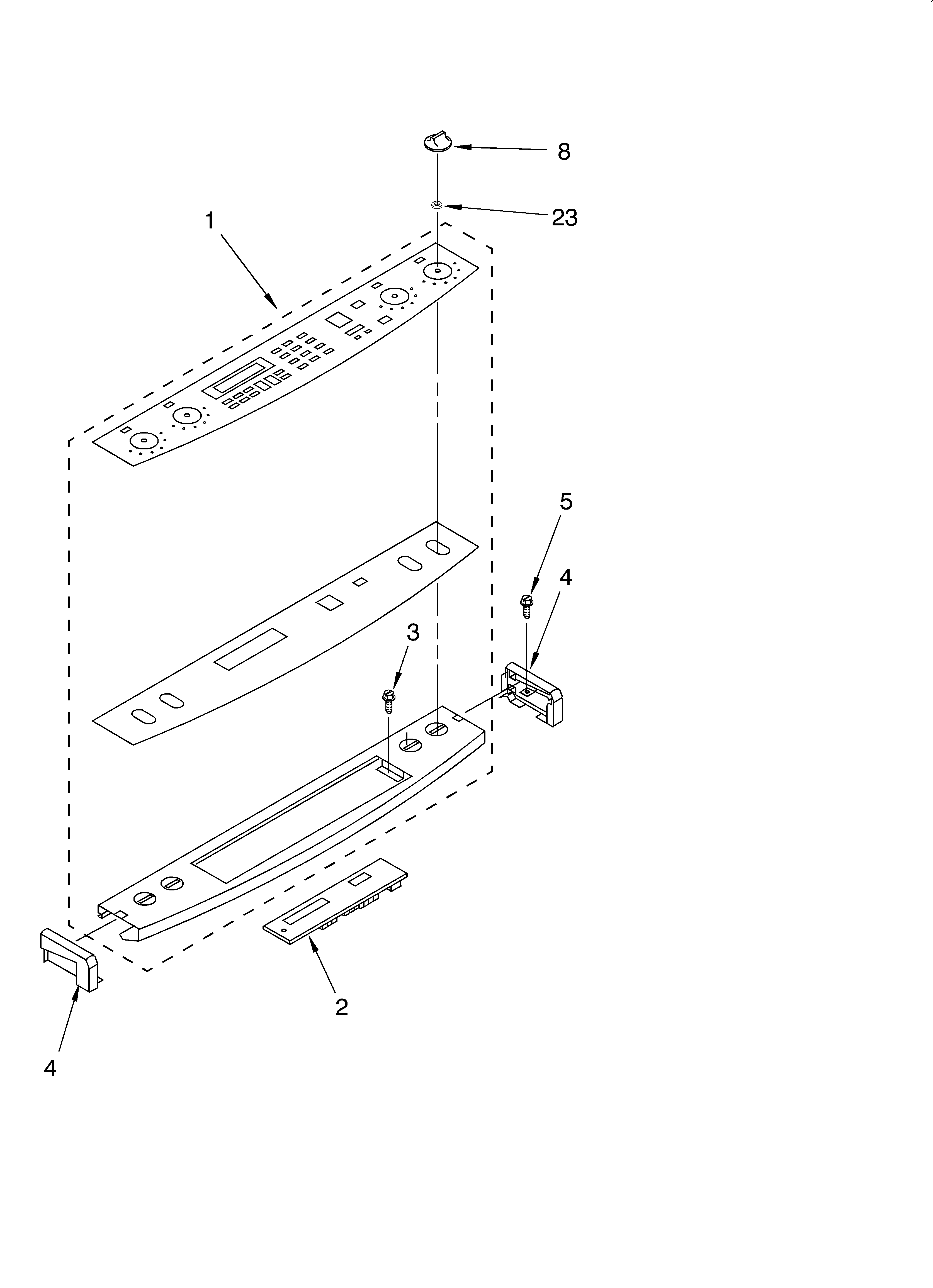KitchenAid KGST300HWH5 control panel diagram