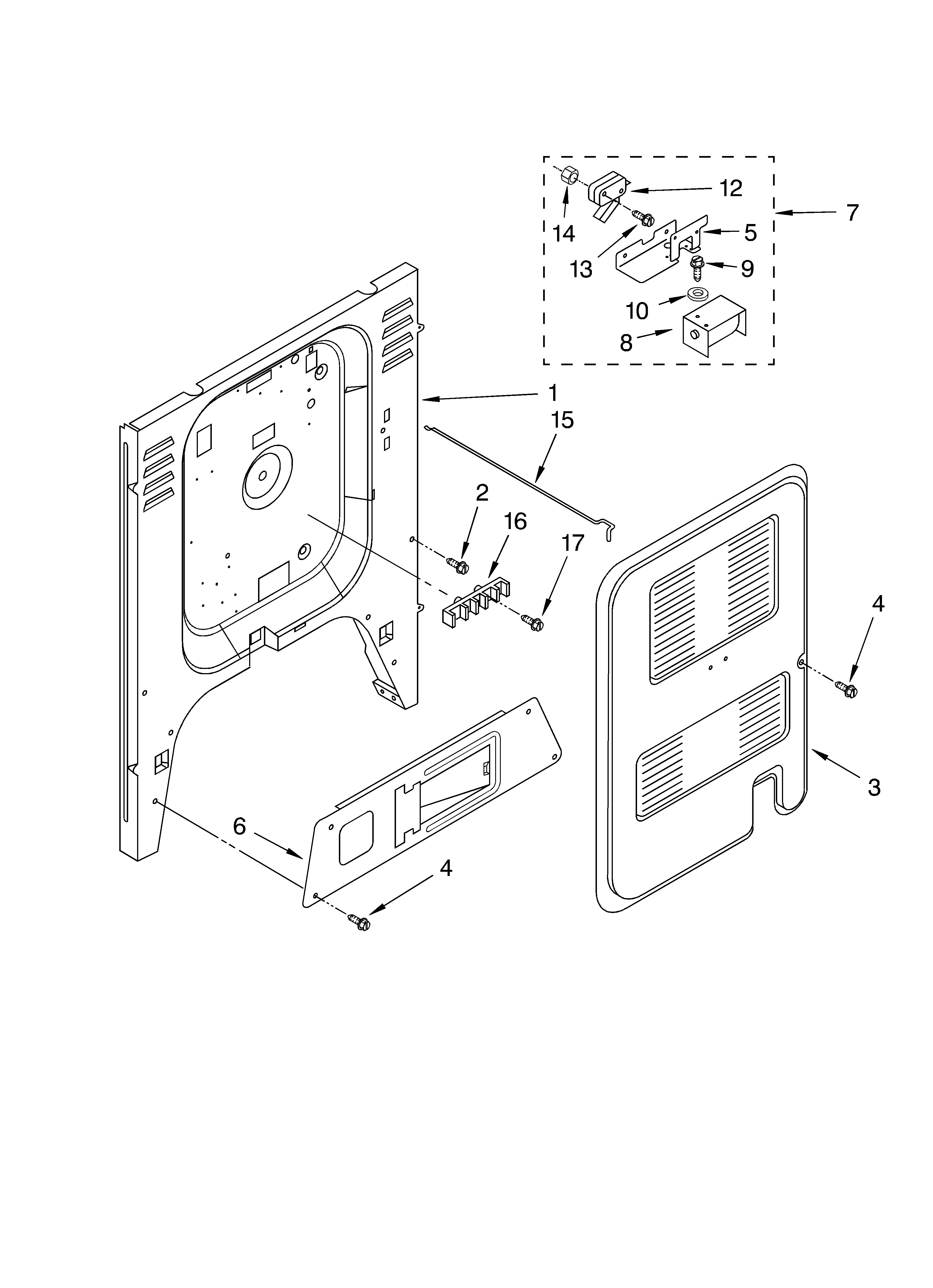 KitchenAid KGST300HWH5 rear chassis/optional diagram