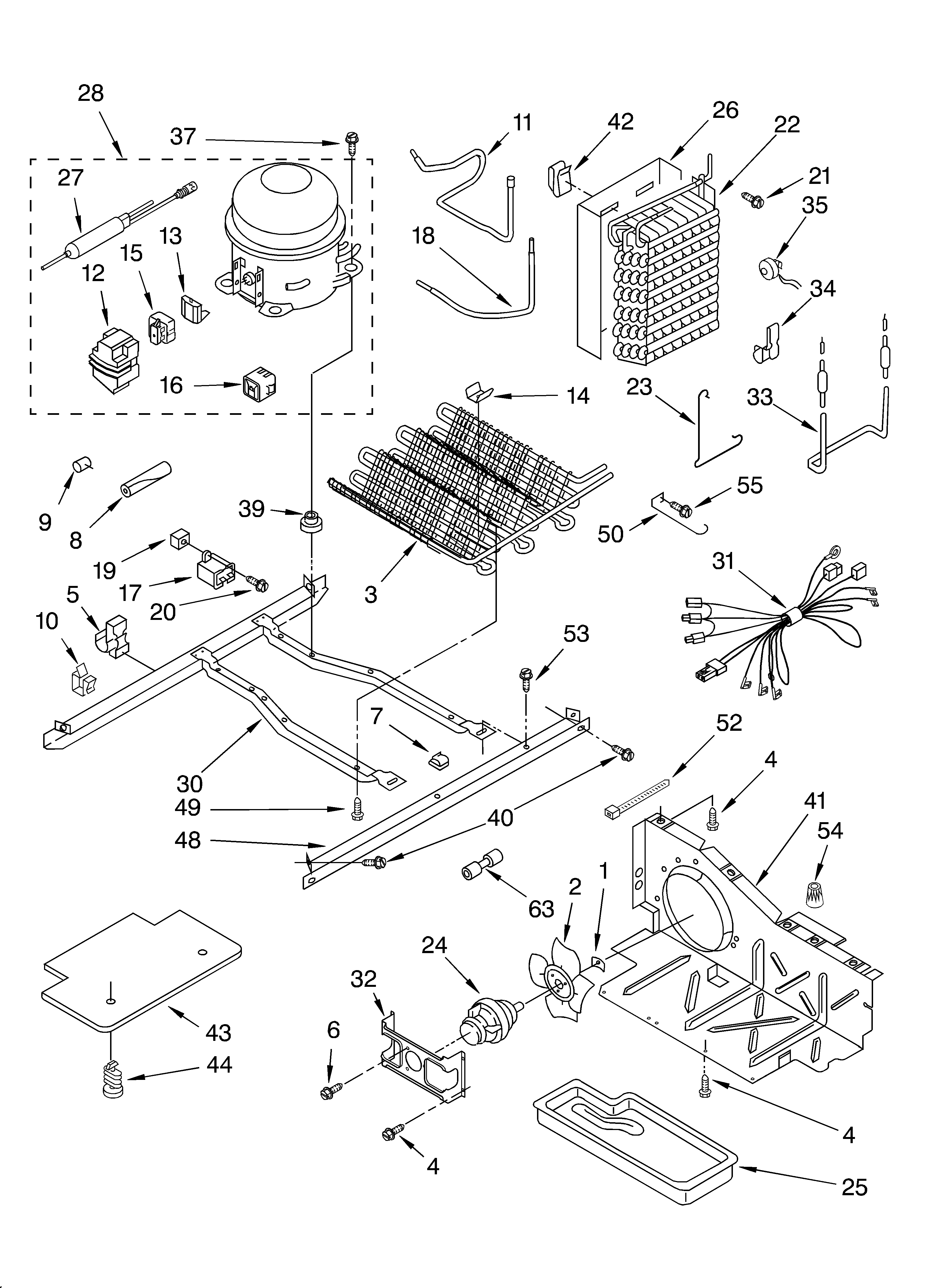 Whirlpool 4YED25PQFN04 unit diagram