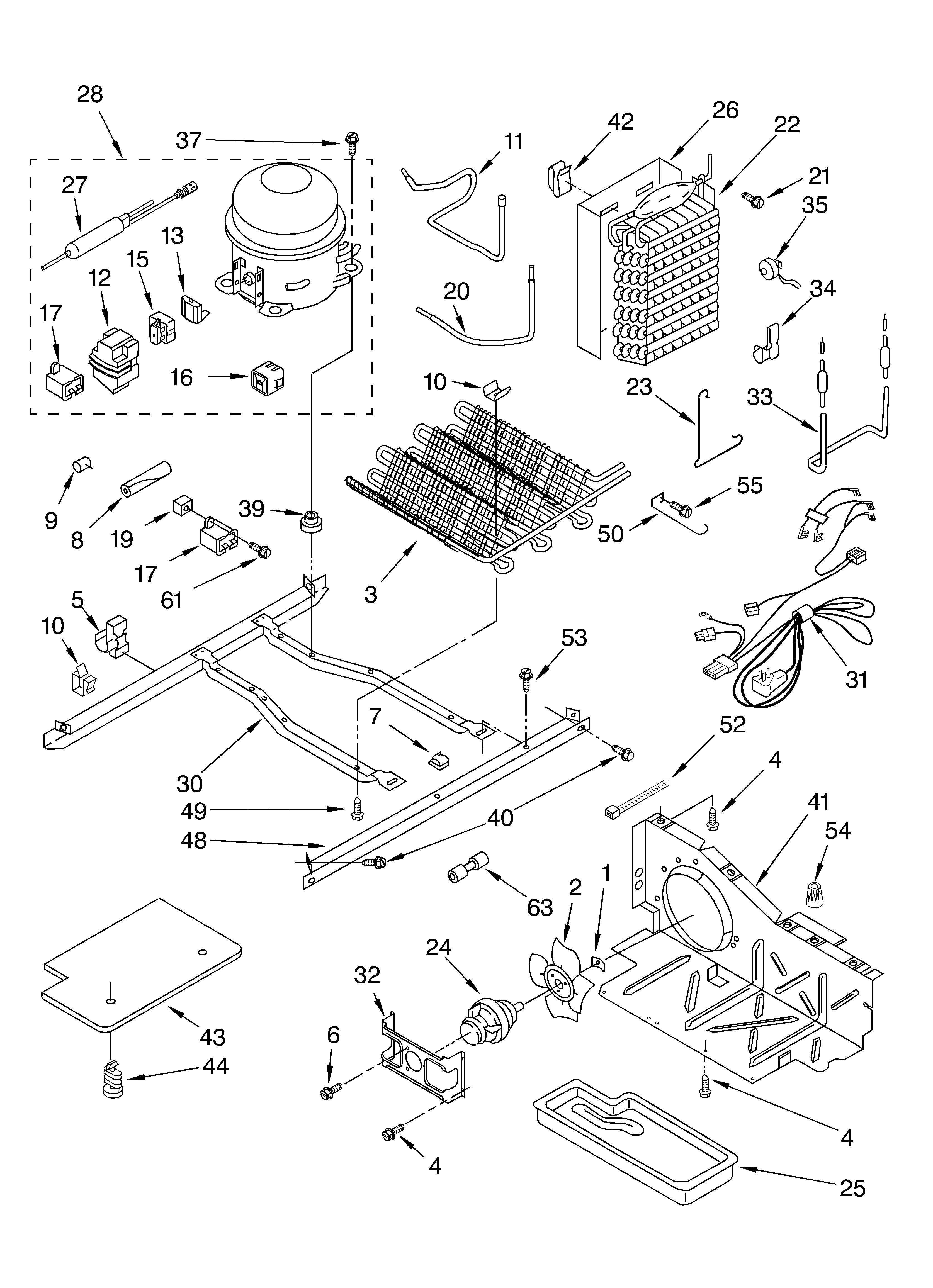 Whirlpool 4YED27PQFN04 unit diagram