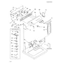 Whirlpool LGB6200KQ0 top and console/literature diagram