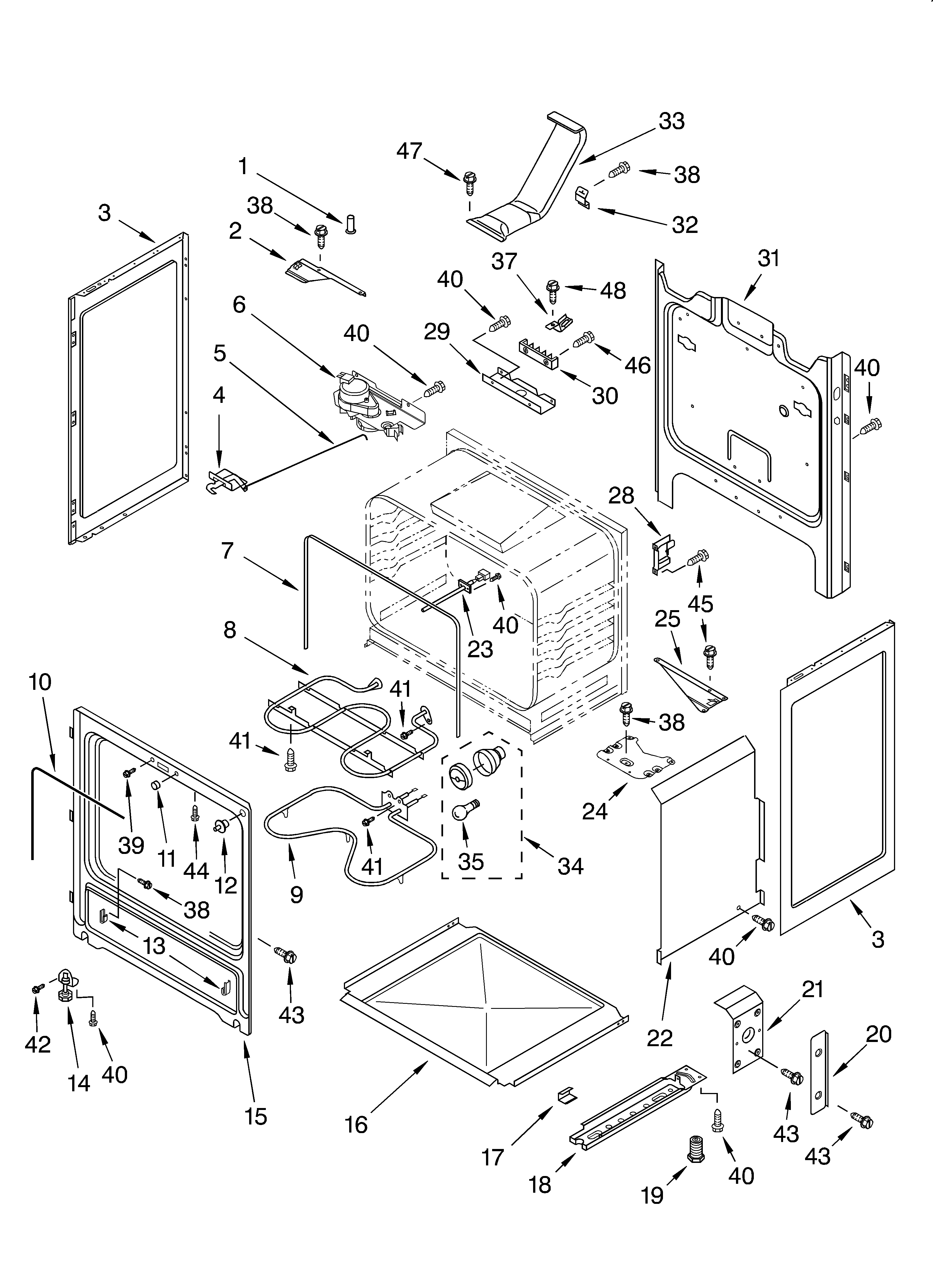 Estate TES355KT0 chassis diagram