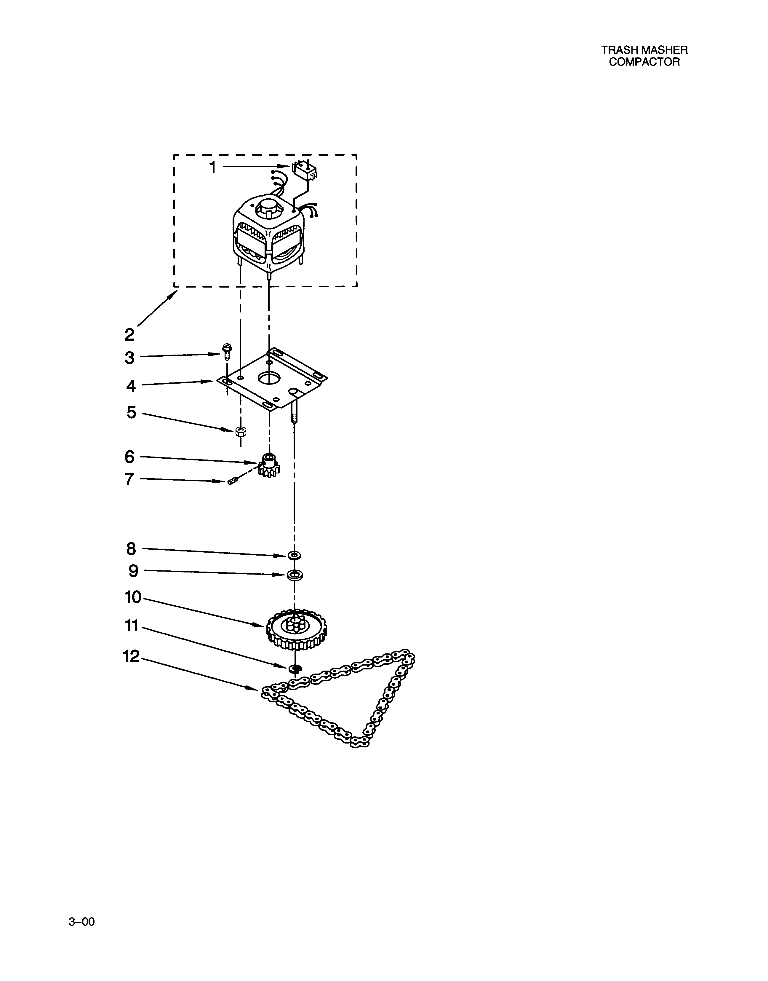 Whirlpool TC800SPJB0 motor and drive/literature diagram