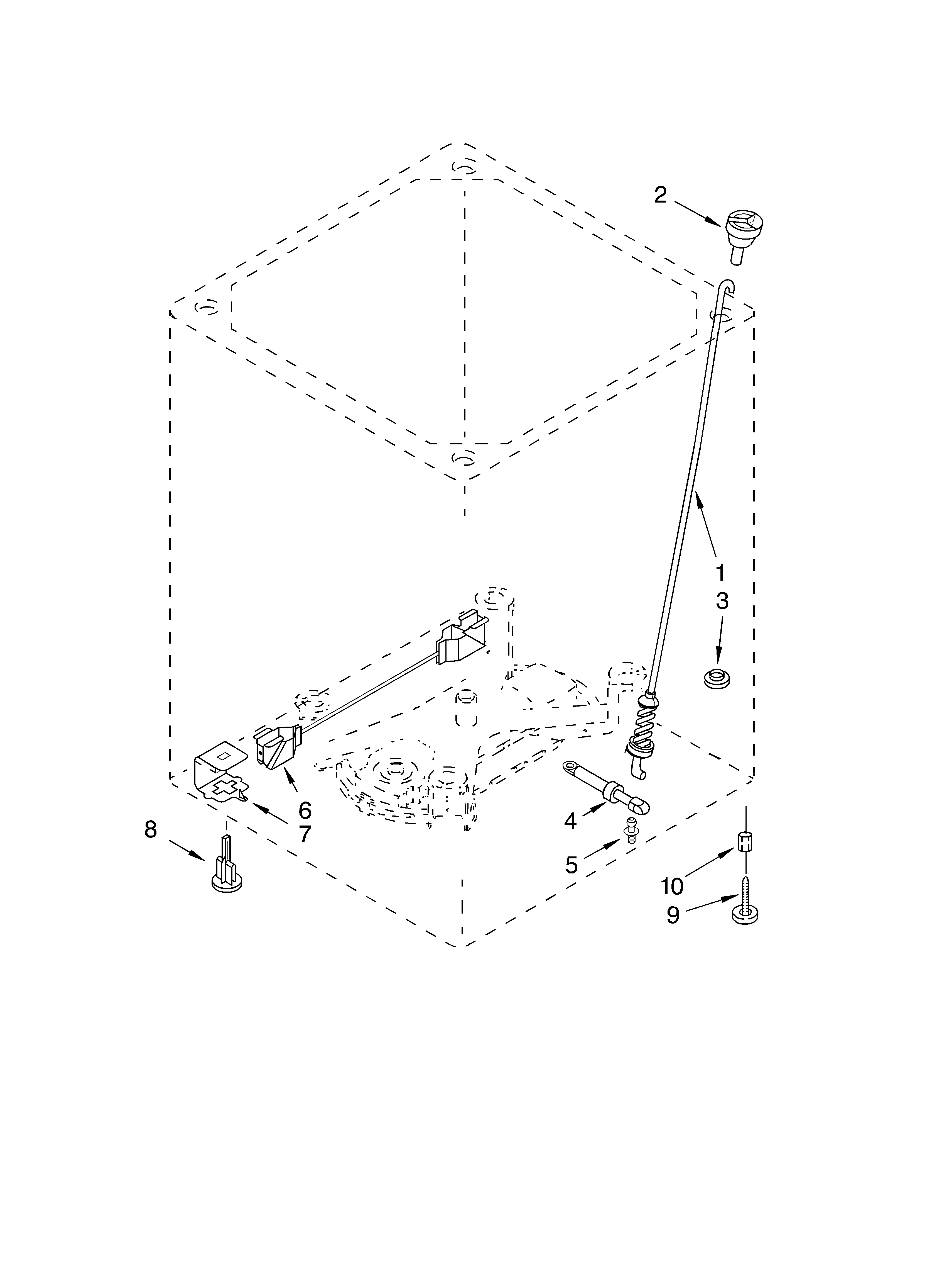 Whirlpool GVW9959KT0 suspension diagram