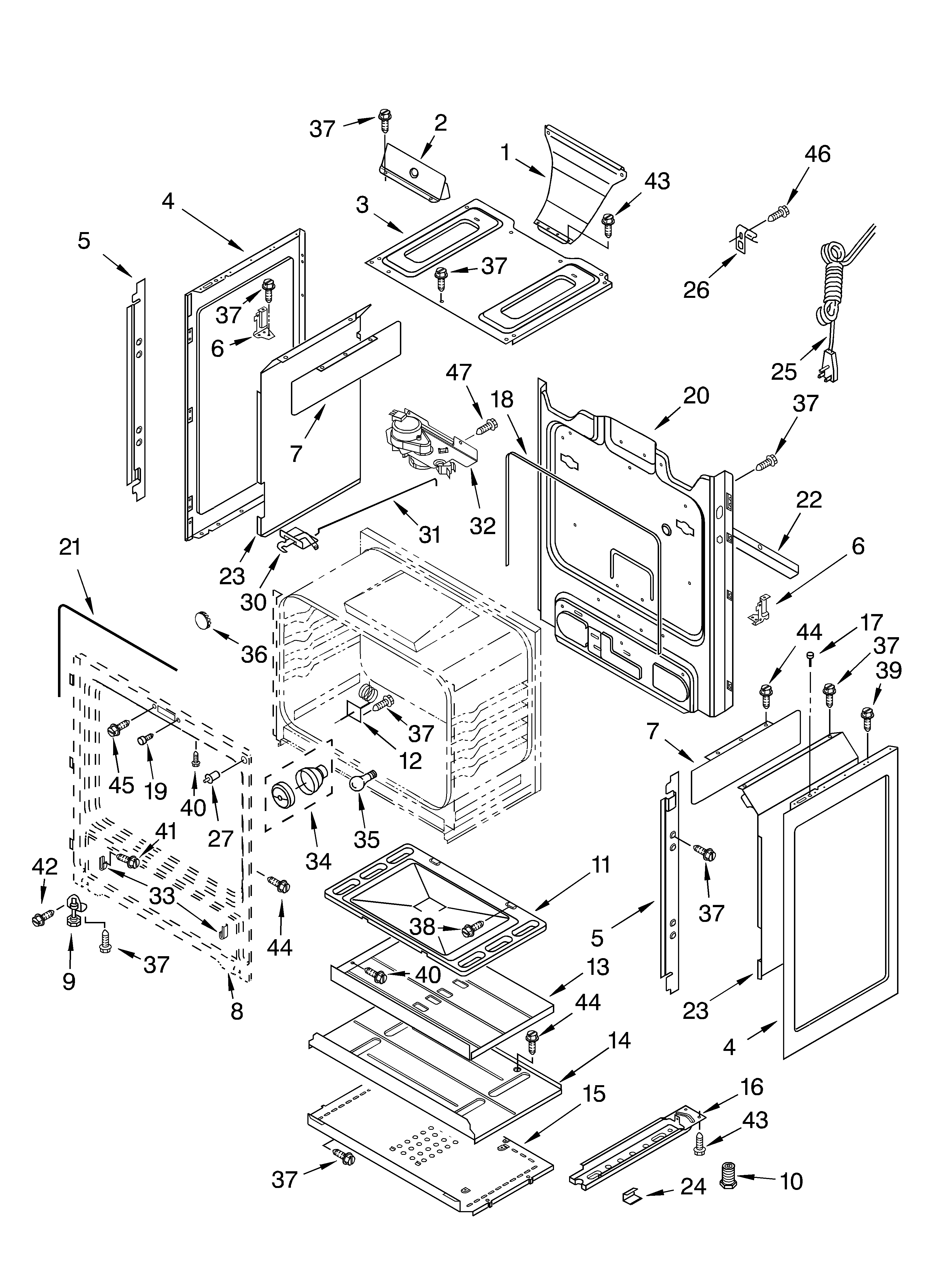 Estate TGS325KT0 chassis diagram