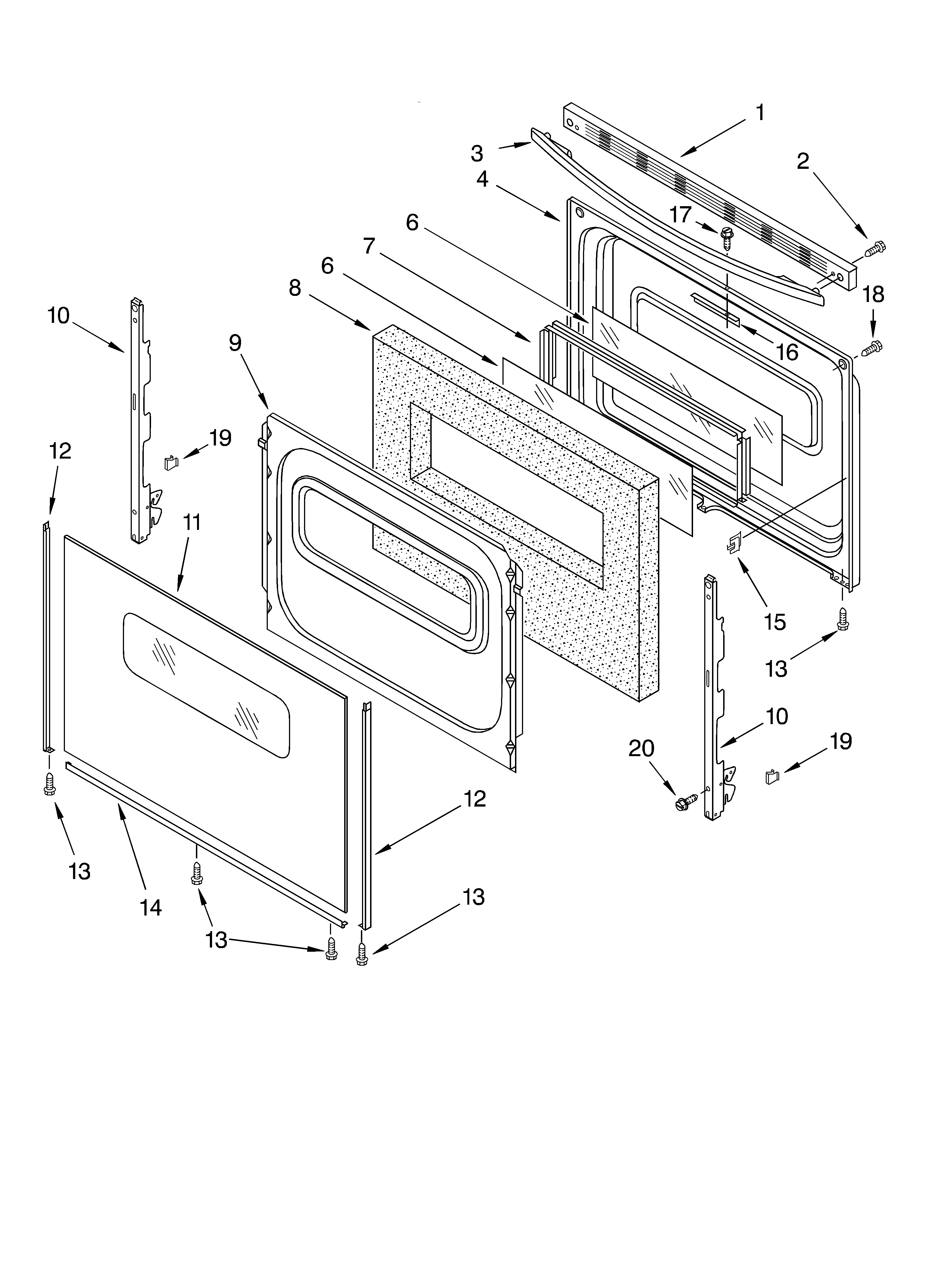 Estate TGS325KT0 door/optional diagram