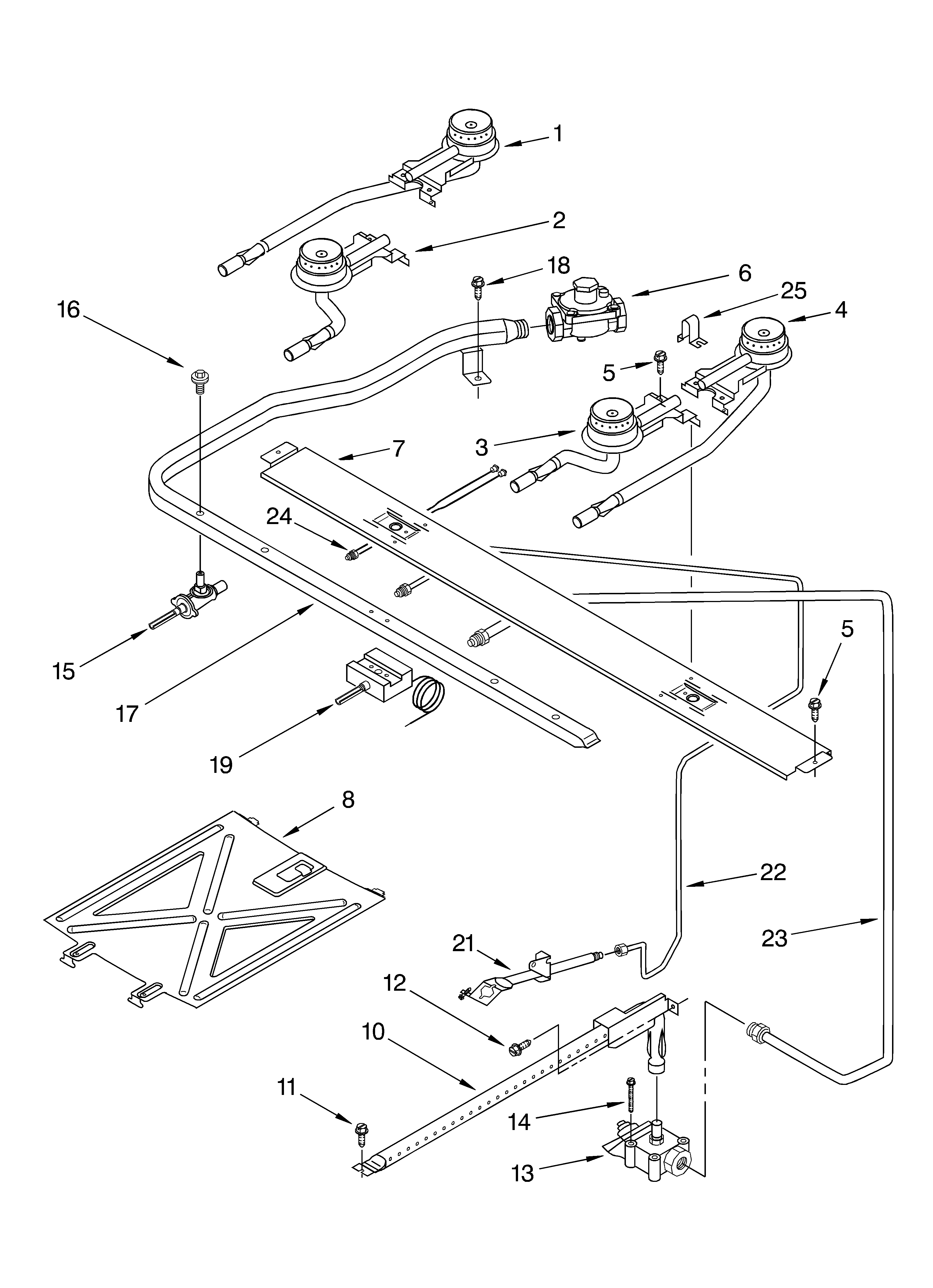 Estate TGP302KW0 manifold diagram
