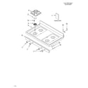 Whirlpool SF357PEKW0 cooktop/literature diagram
