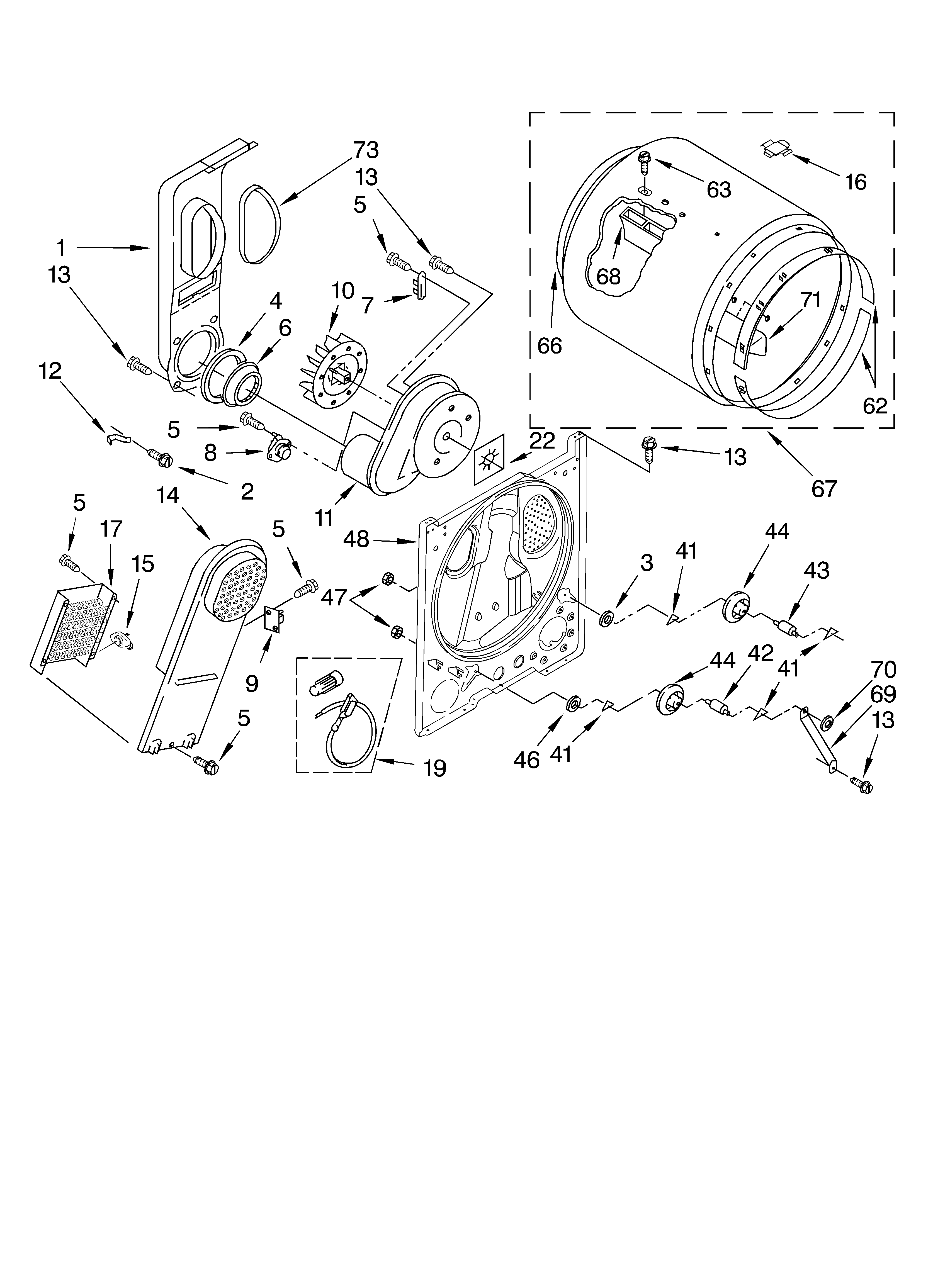Estate TEDS740JQ0 bulkhead diagram