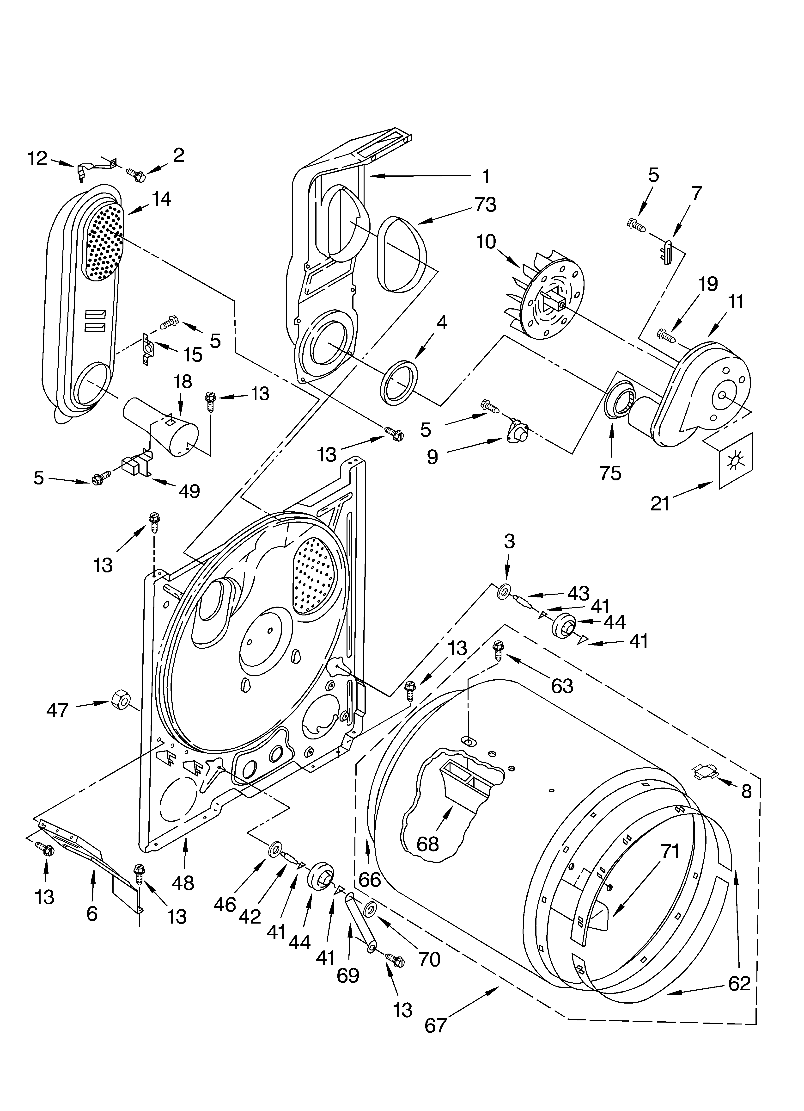 Estate TGDS740JQ0 bulkhead diagram