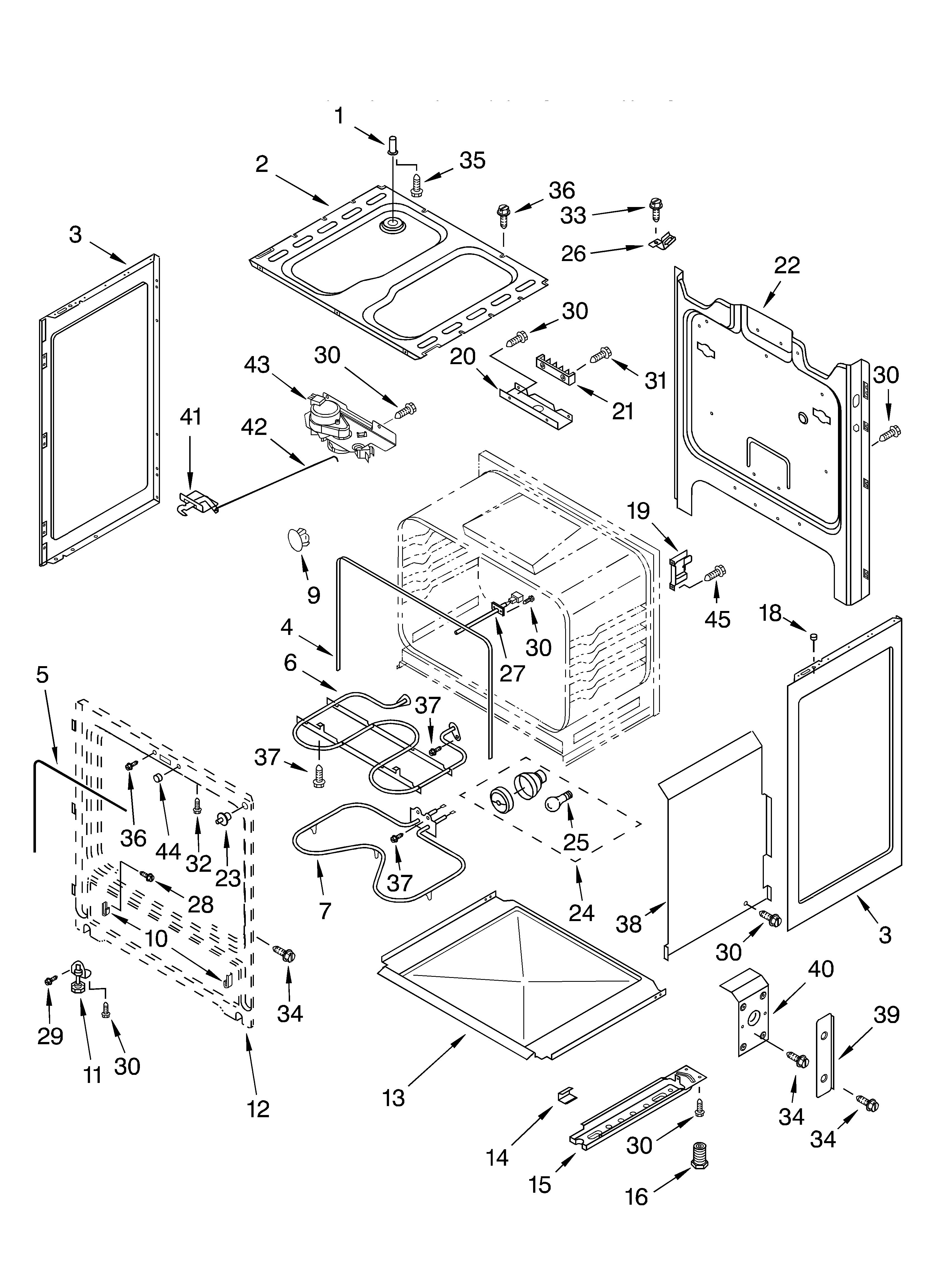 Whirlpool RF365PXKT0 chassis diagram