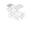 Whirlpool RF365PXKW0 drawer & broiler diagram