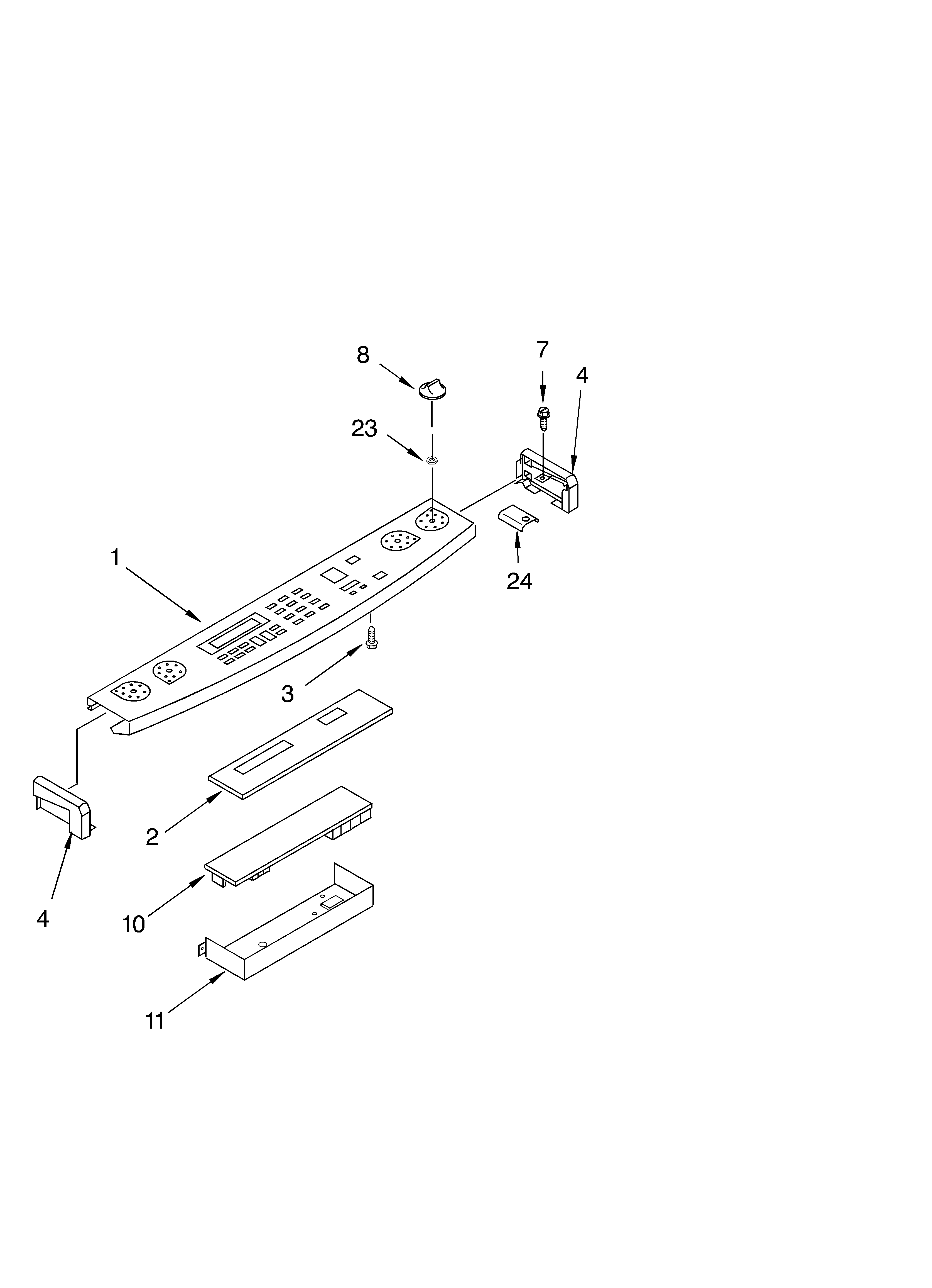 KitchenAid KGRT600HBL6 control panel diagram