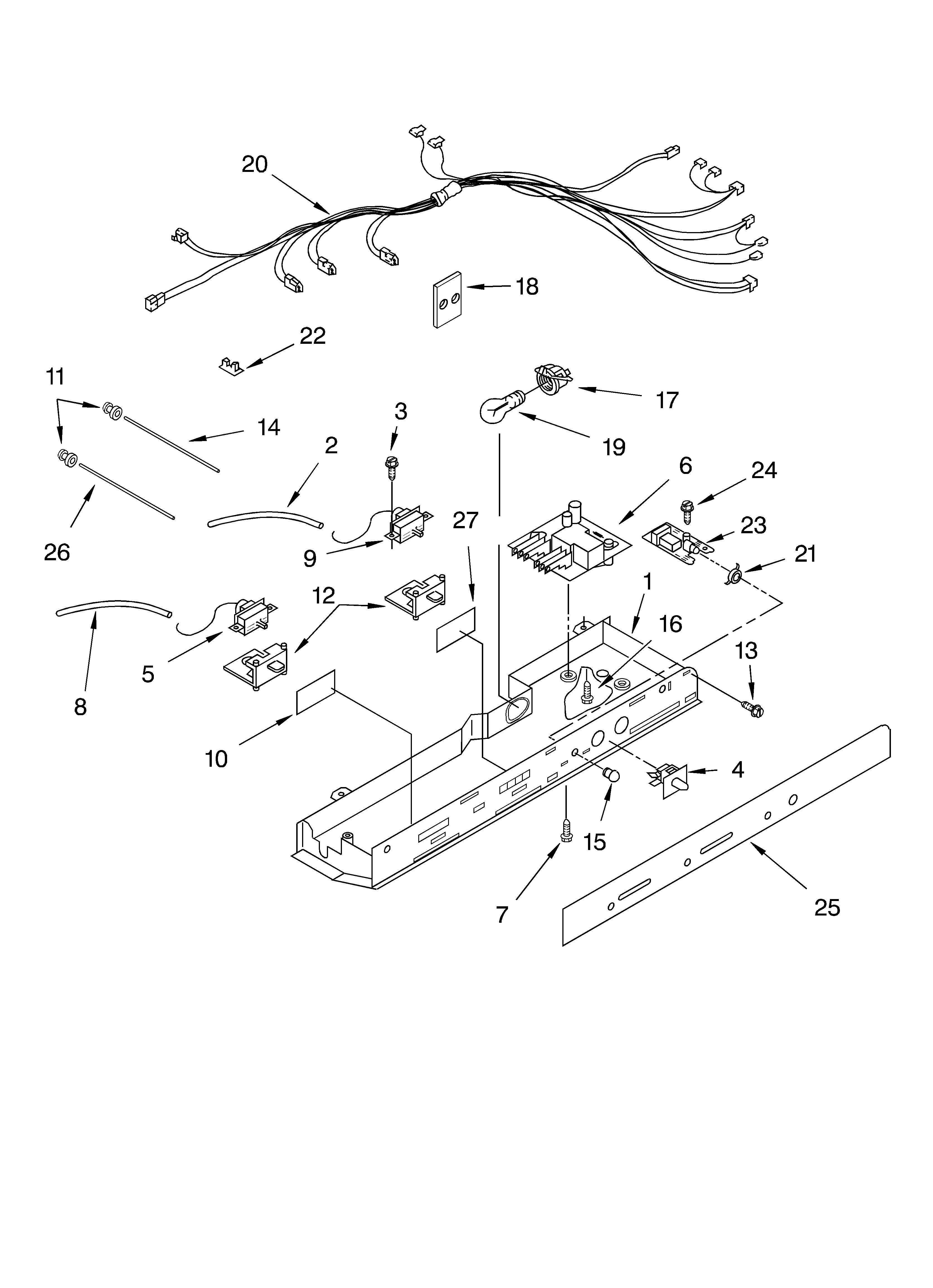 KitchenAid KSRS25FGSS15 control diagram