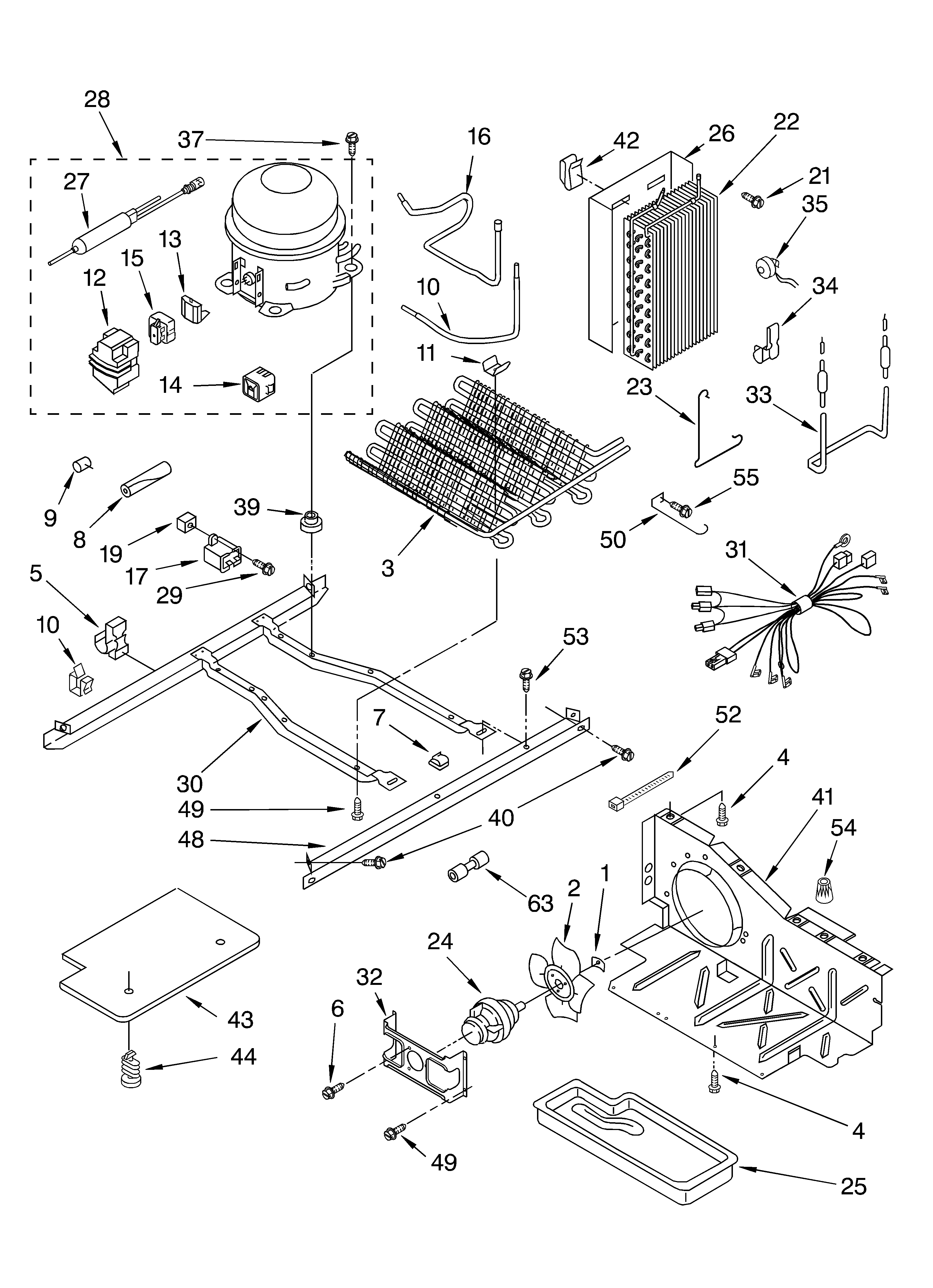 KitchenAid 4KSRS25CHW01 unit diagram