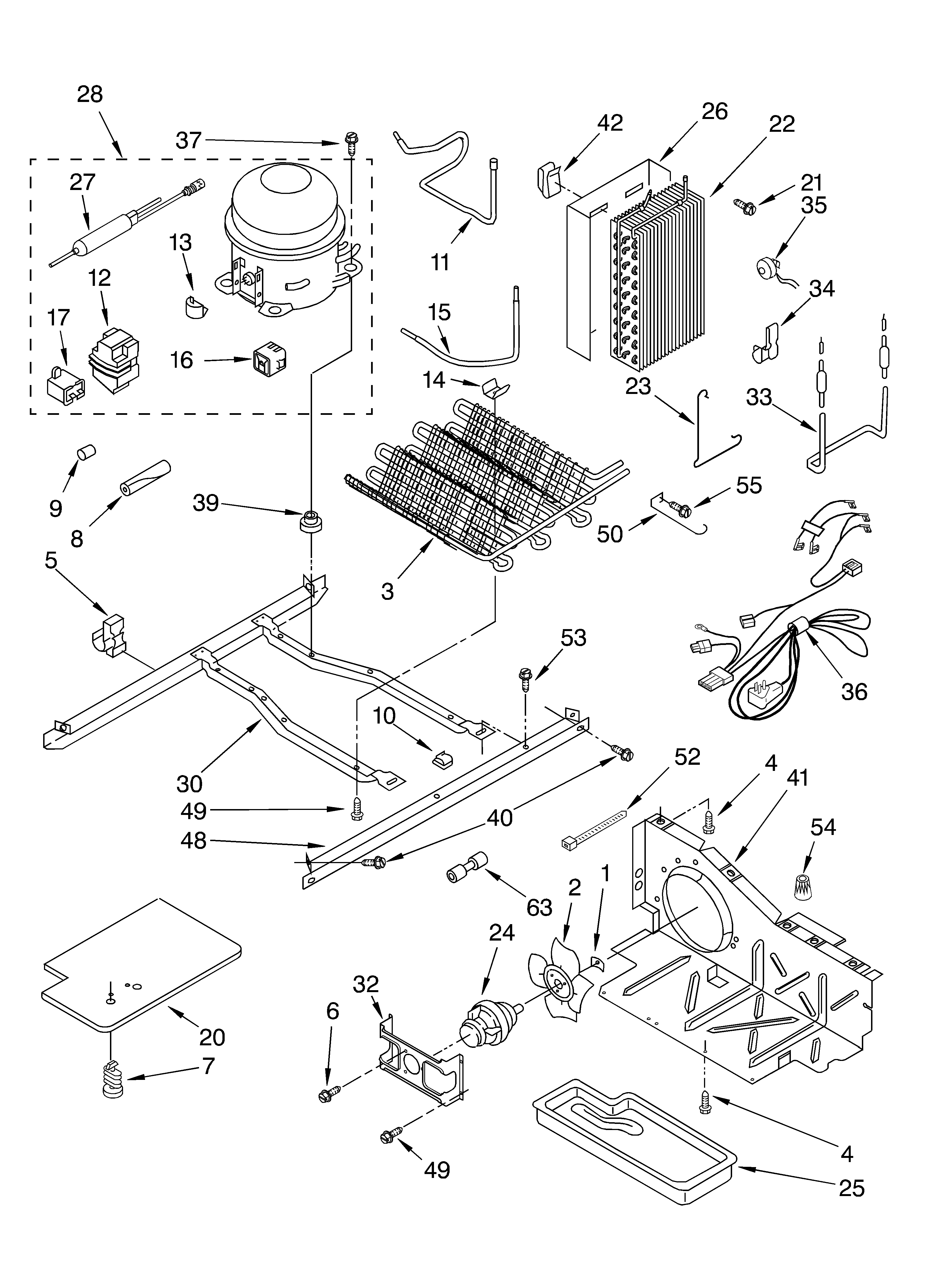 Roper RS22AQXKQ00 unit diagram