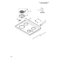Whirlpool RF365PXGW1 cooktop/literature diagram