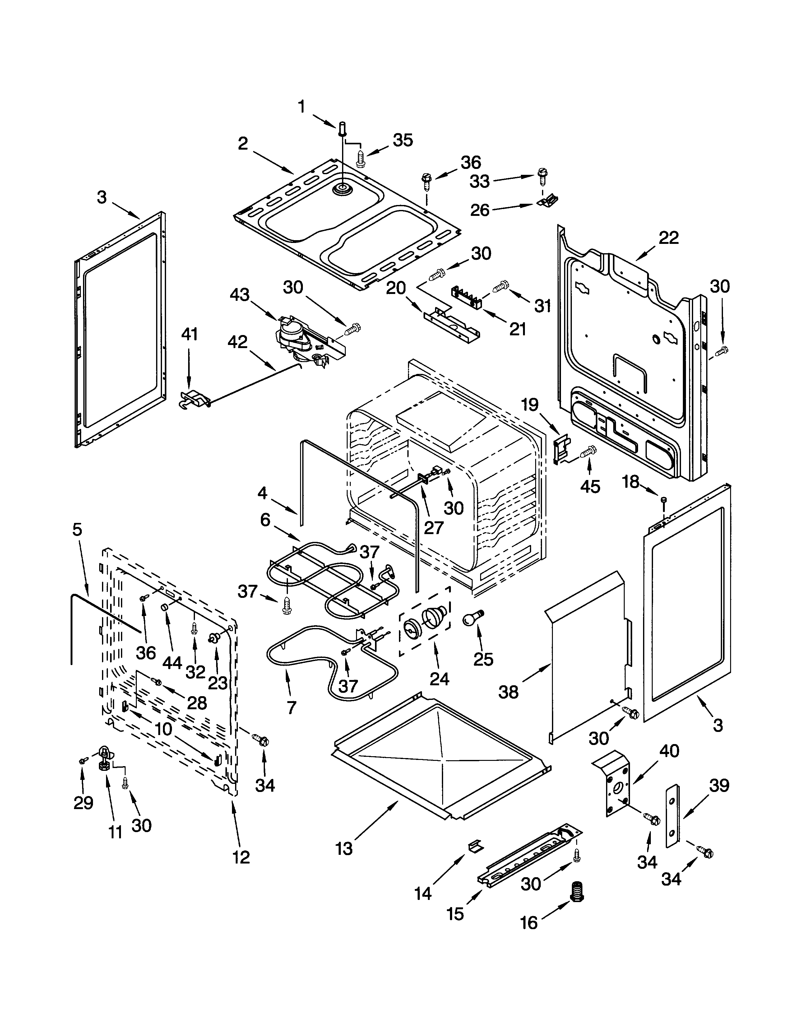 Whirlpool RF365PXGW1 chassis diagram