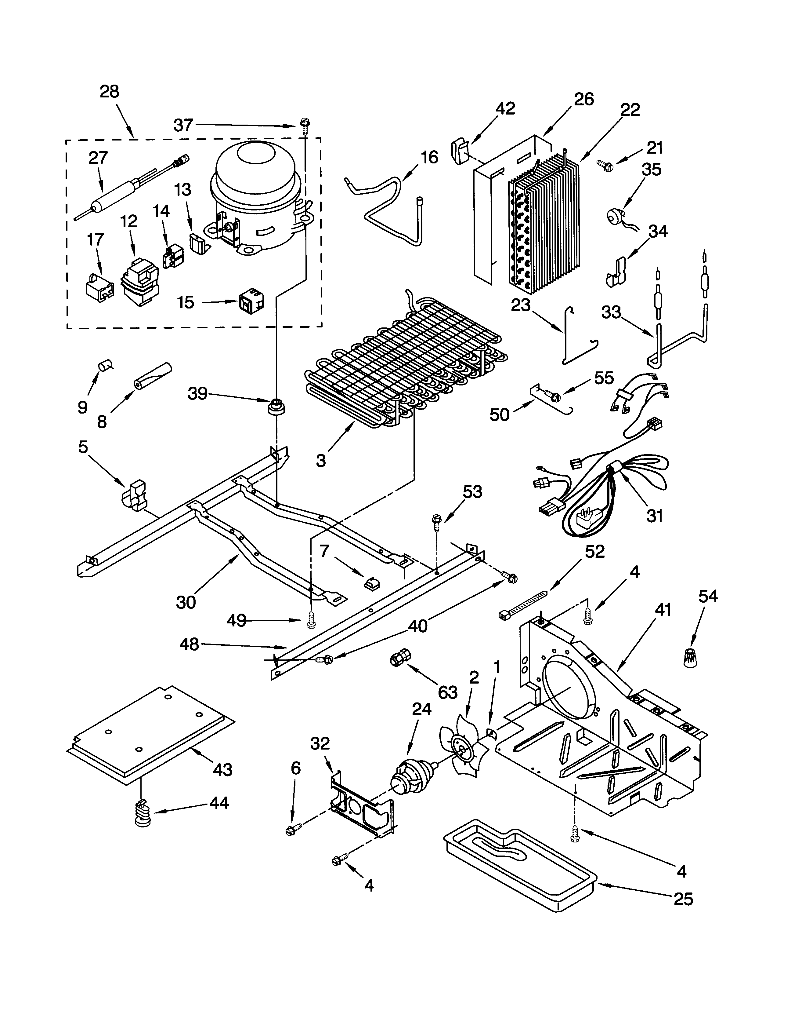 Whirlpool ED25TEXHN00 unit diagram