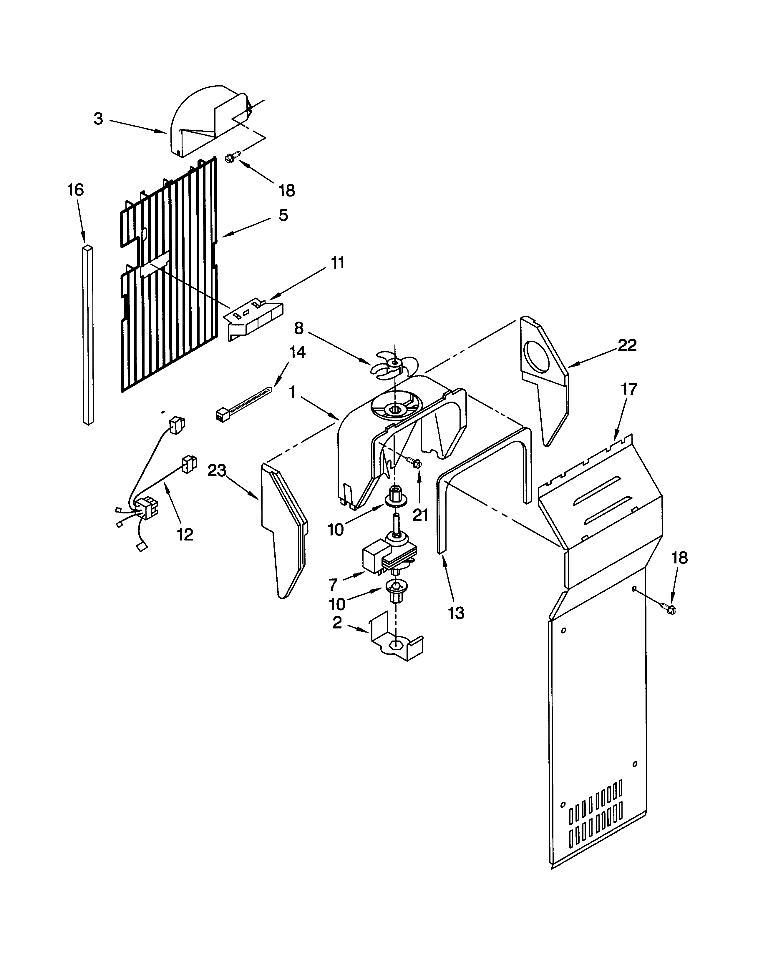 Whirlpool ED25TEXHN00 air flow diagram