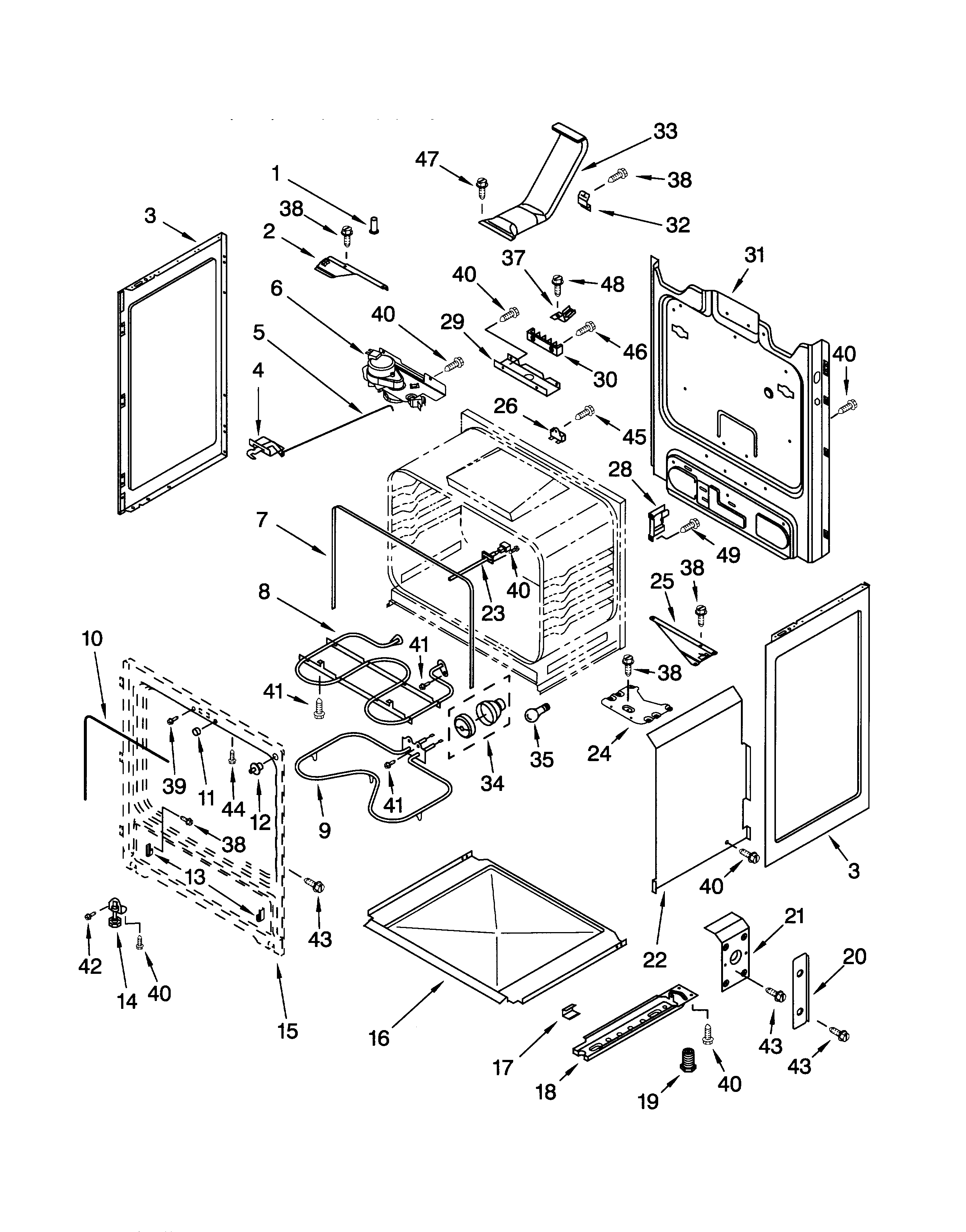 Whirlpool RF386PXGW2 chassis diagram