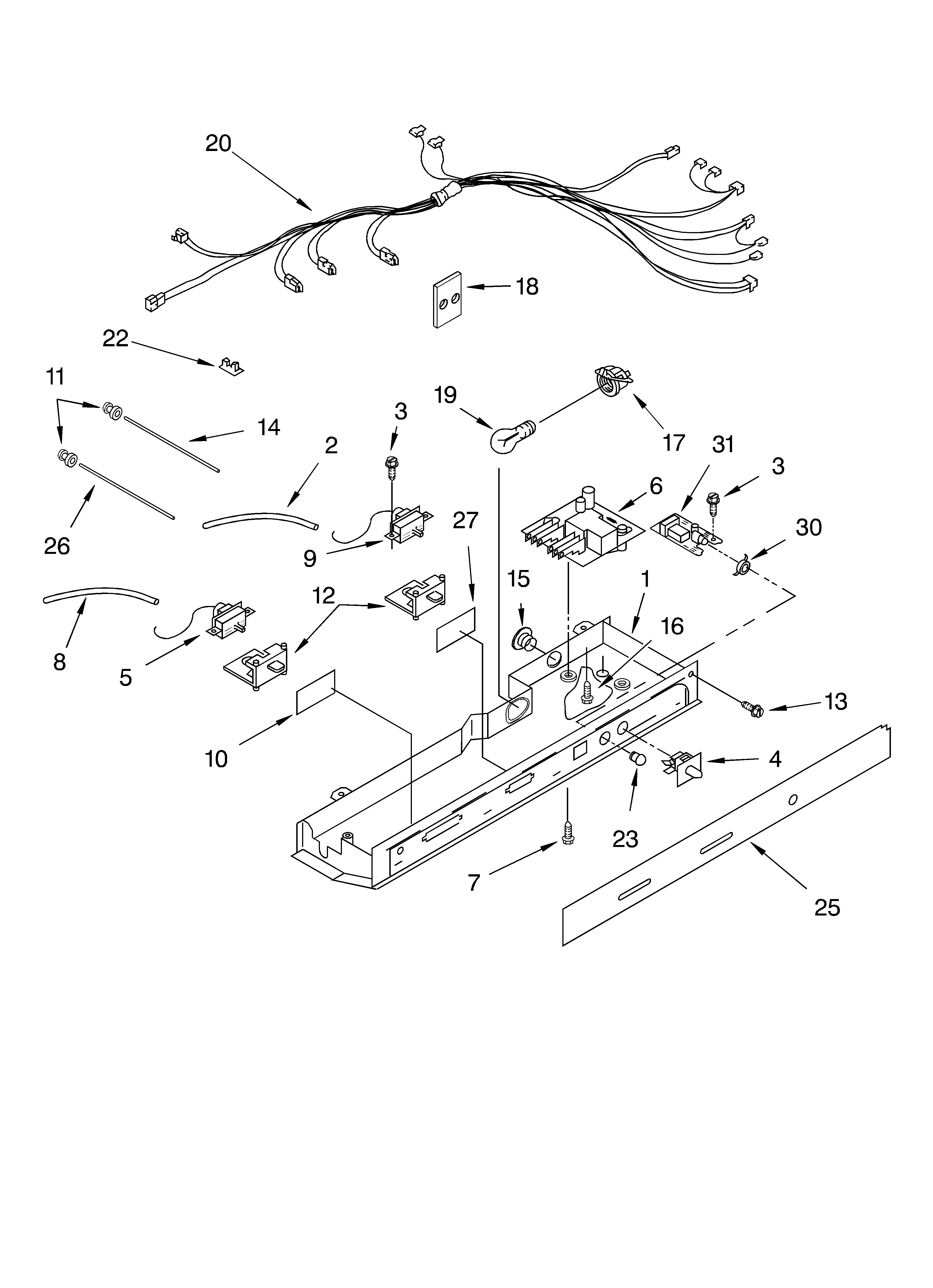 KitchenAid KSRS27IKSS01 control diagram