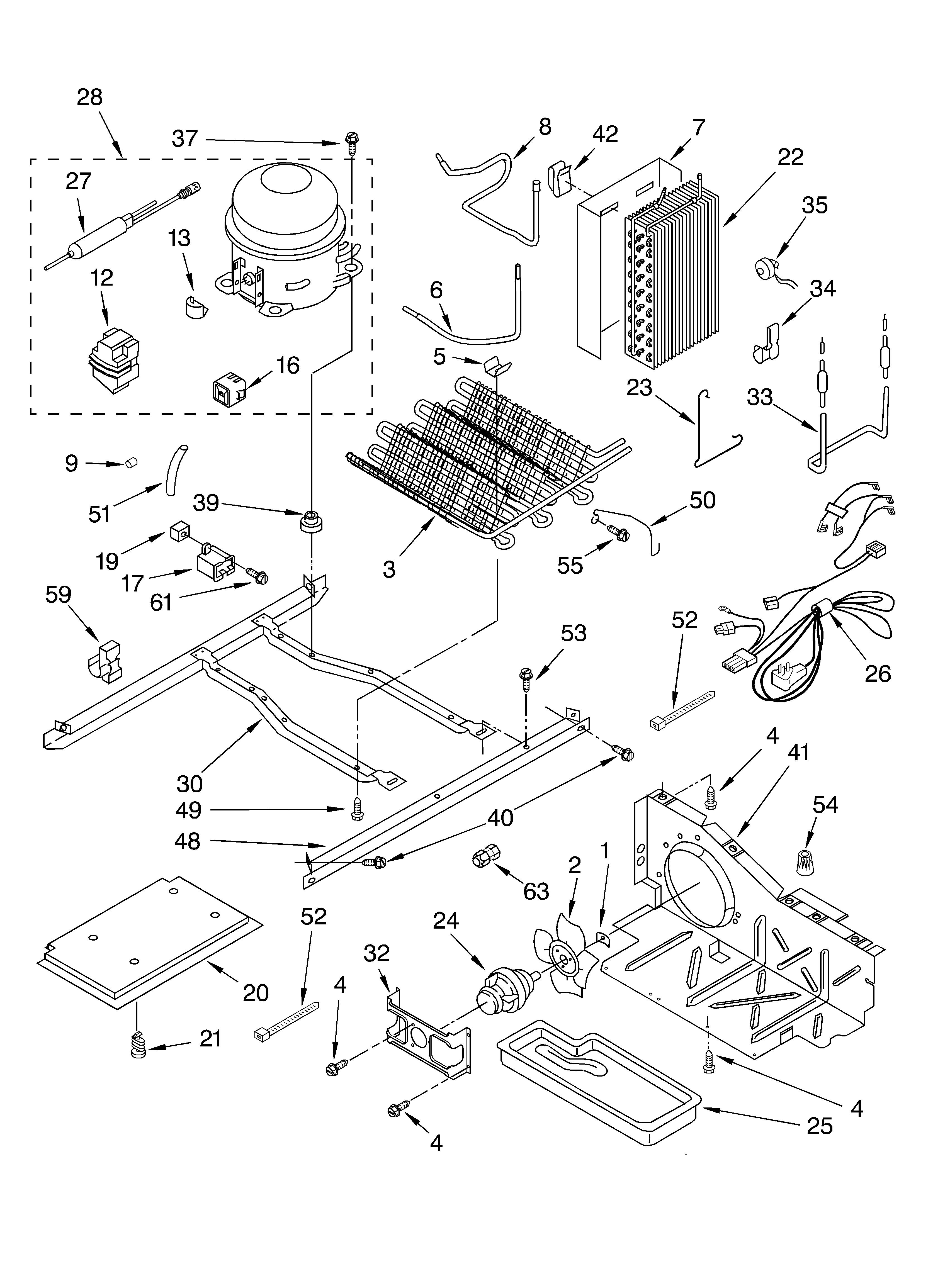 KitchenAid KSRS27IKSS01 unit diagram