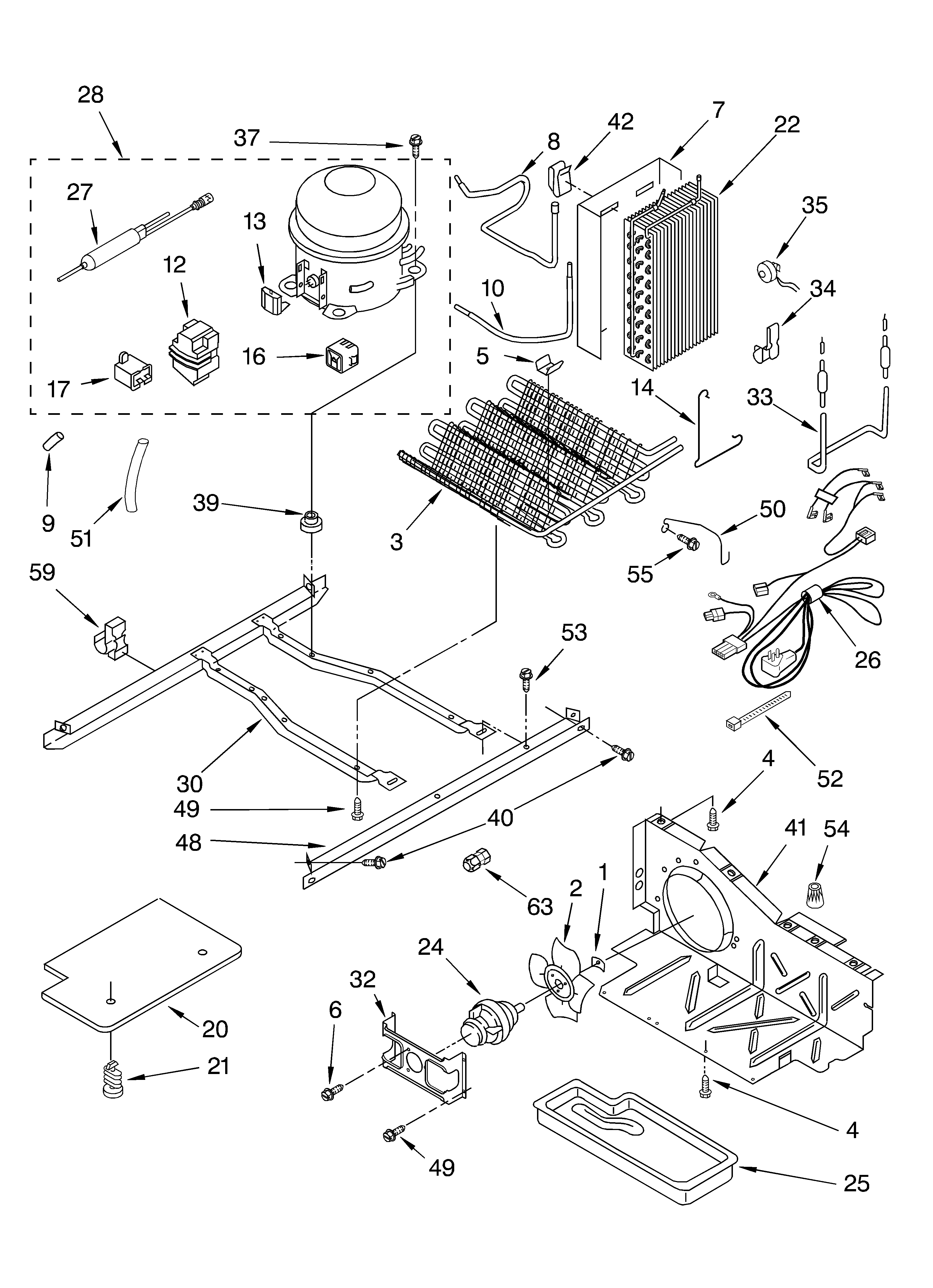 Whirlpool ED2CHGXKT00 unit diagram