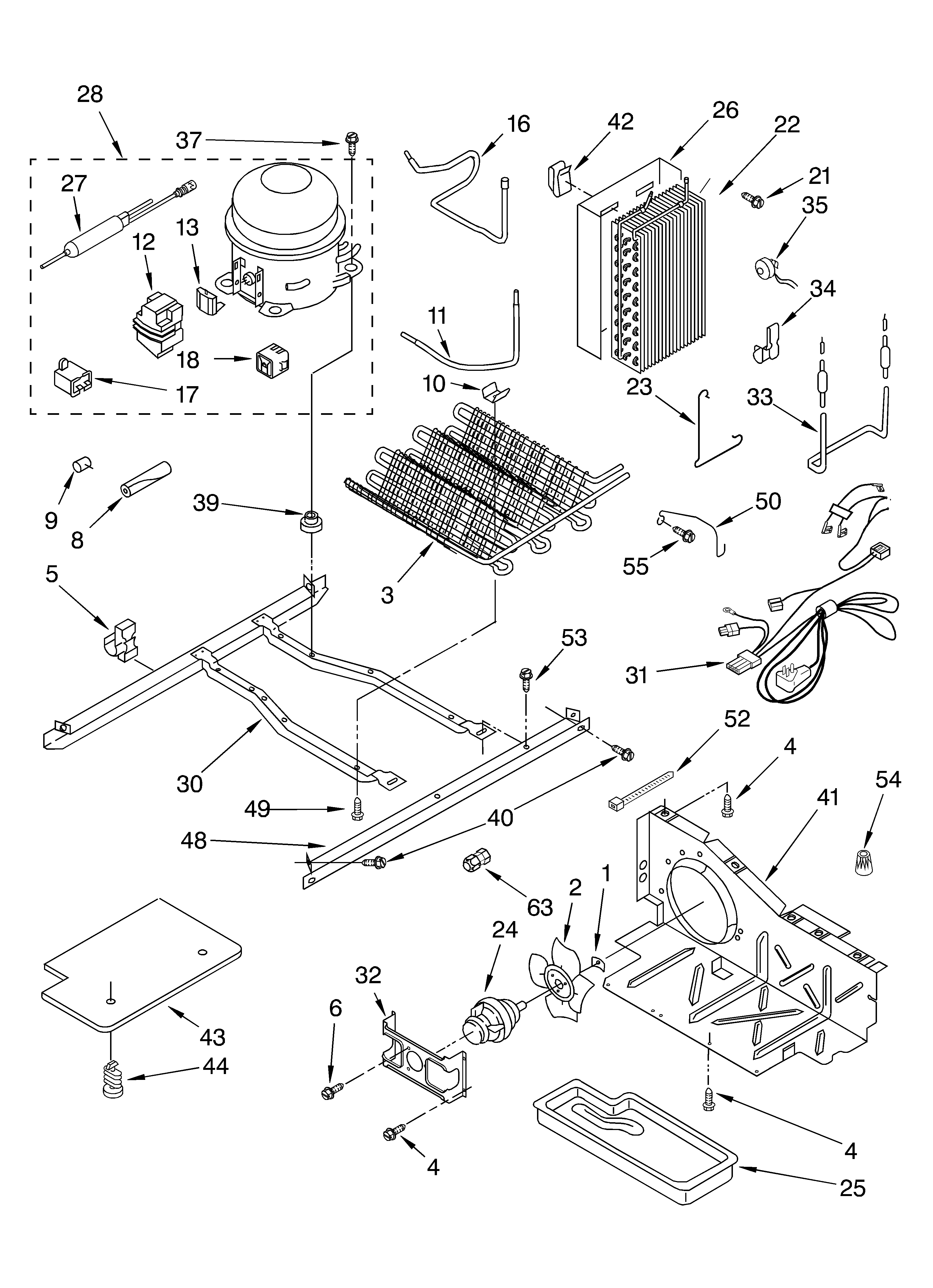 Whirlpool ED2FTGXKQ00 unit diagram
