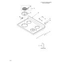 Whirlpool RF379LXKB0 cooktop/literature diagram