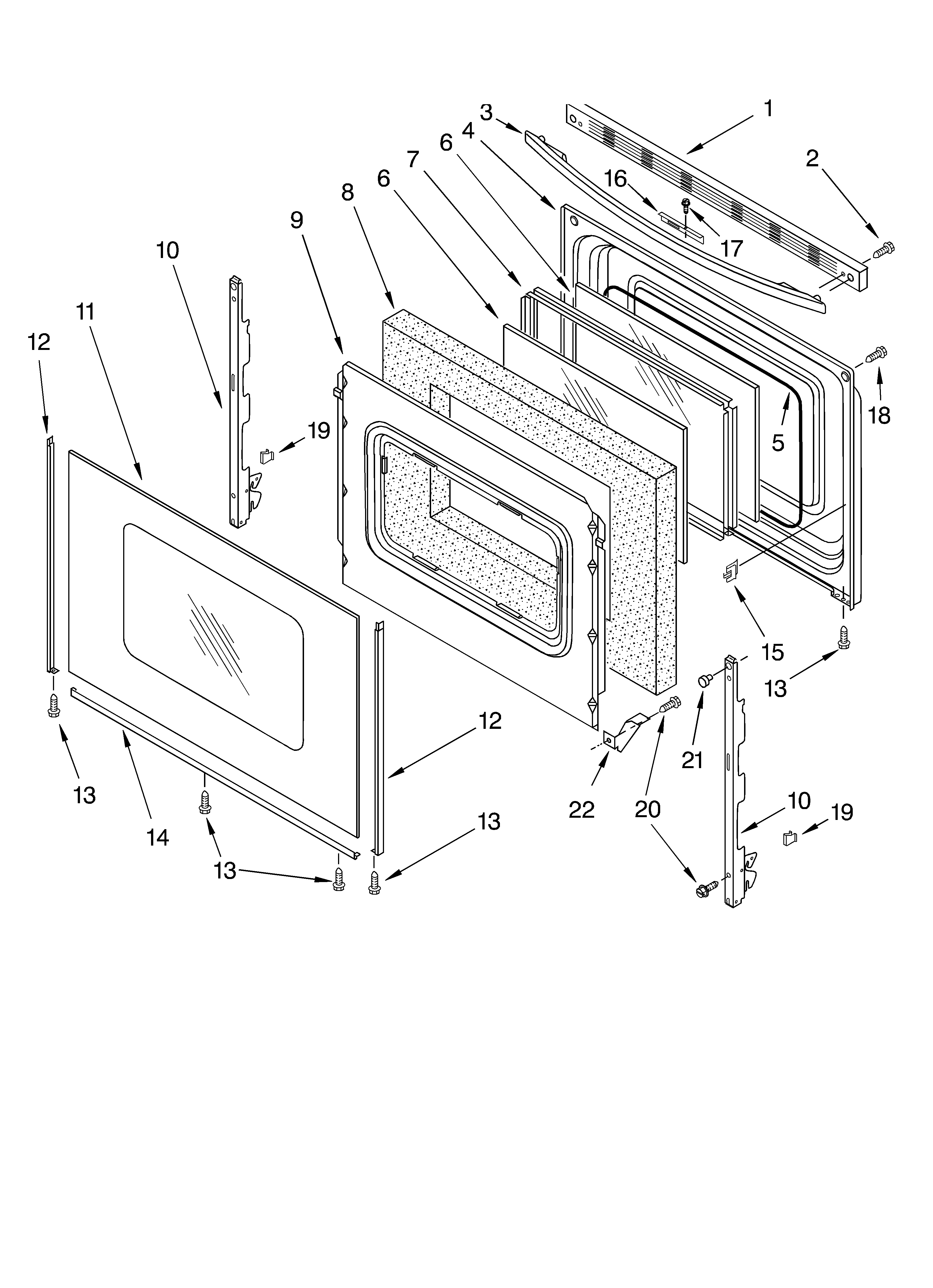 Whirlpool RF379LXKQ0 door diagram