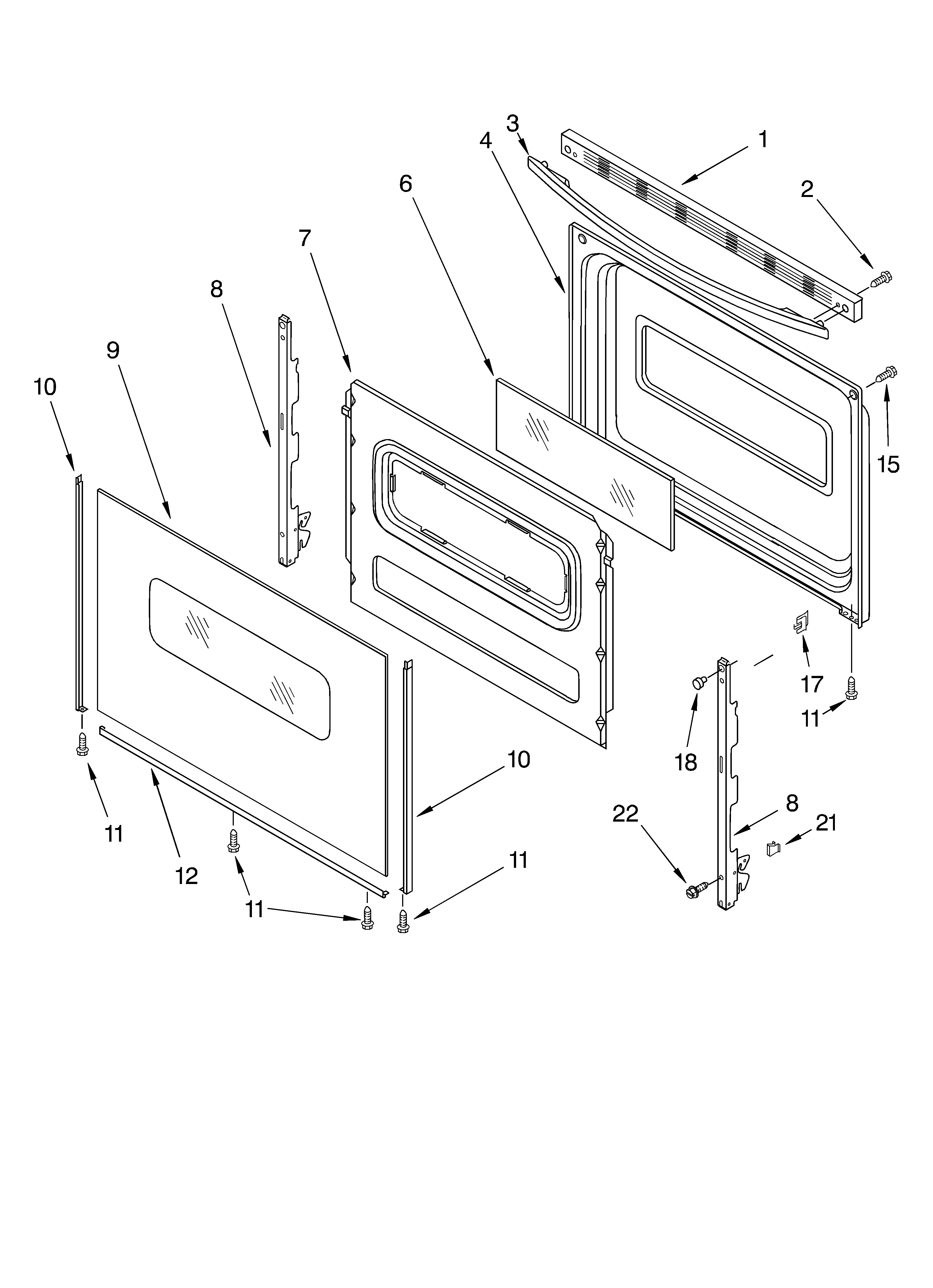 Estate TEP325KW0 door/optional diagram