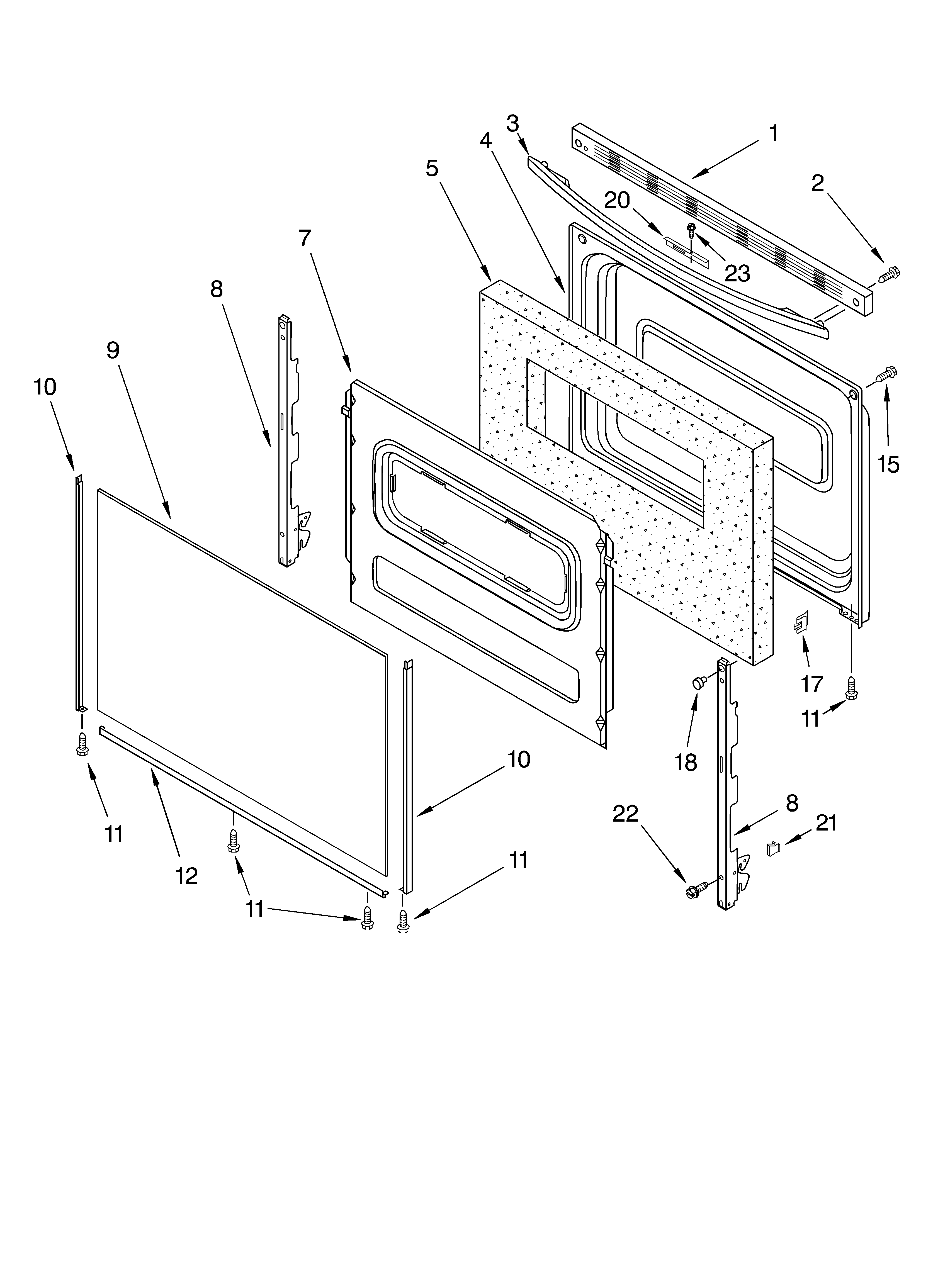Whirlpool RF362BXKW0 door/optional diagram