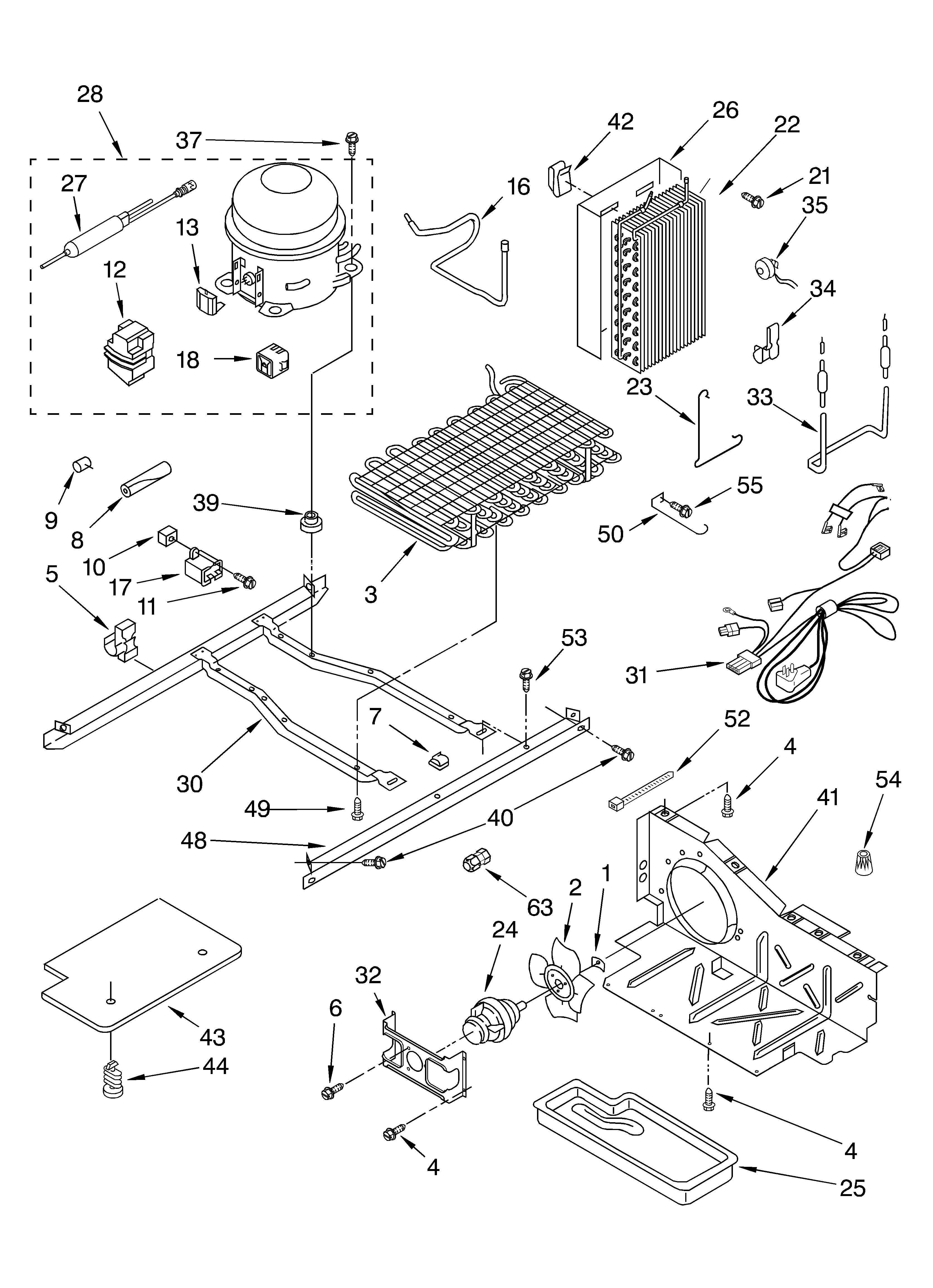 Whirlpool ED22PEXHB02 unit diagram