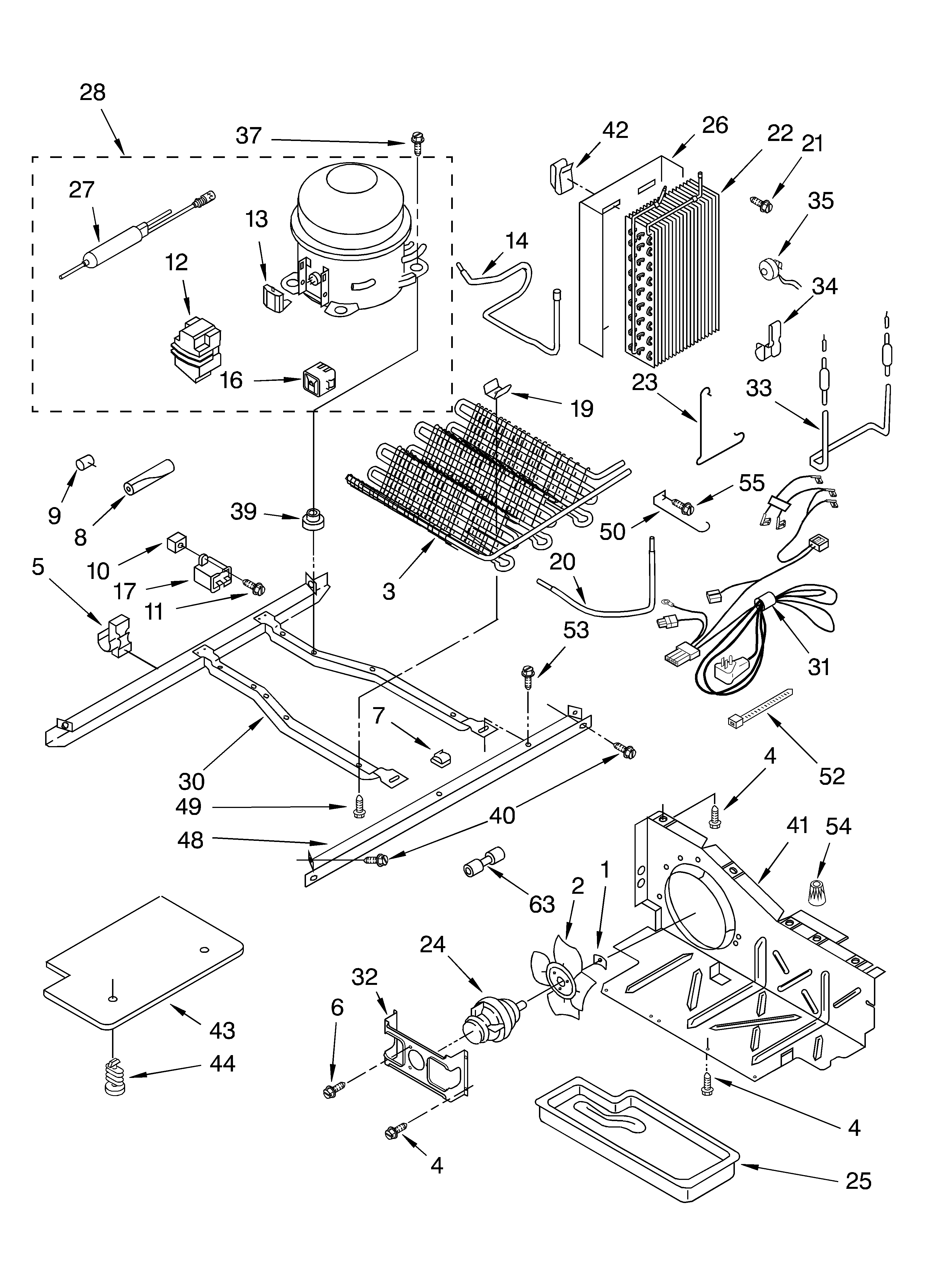 Whirlpool ED5CHQXKT00 unit diagram