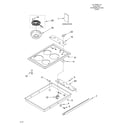 Whirlpool RS610PXGV8 cooktop/literature diagram