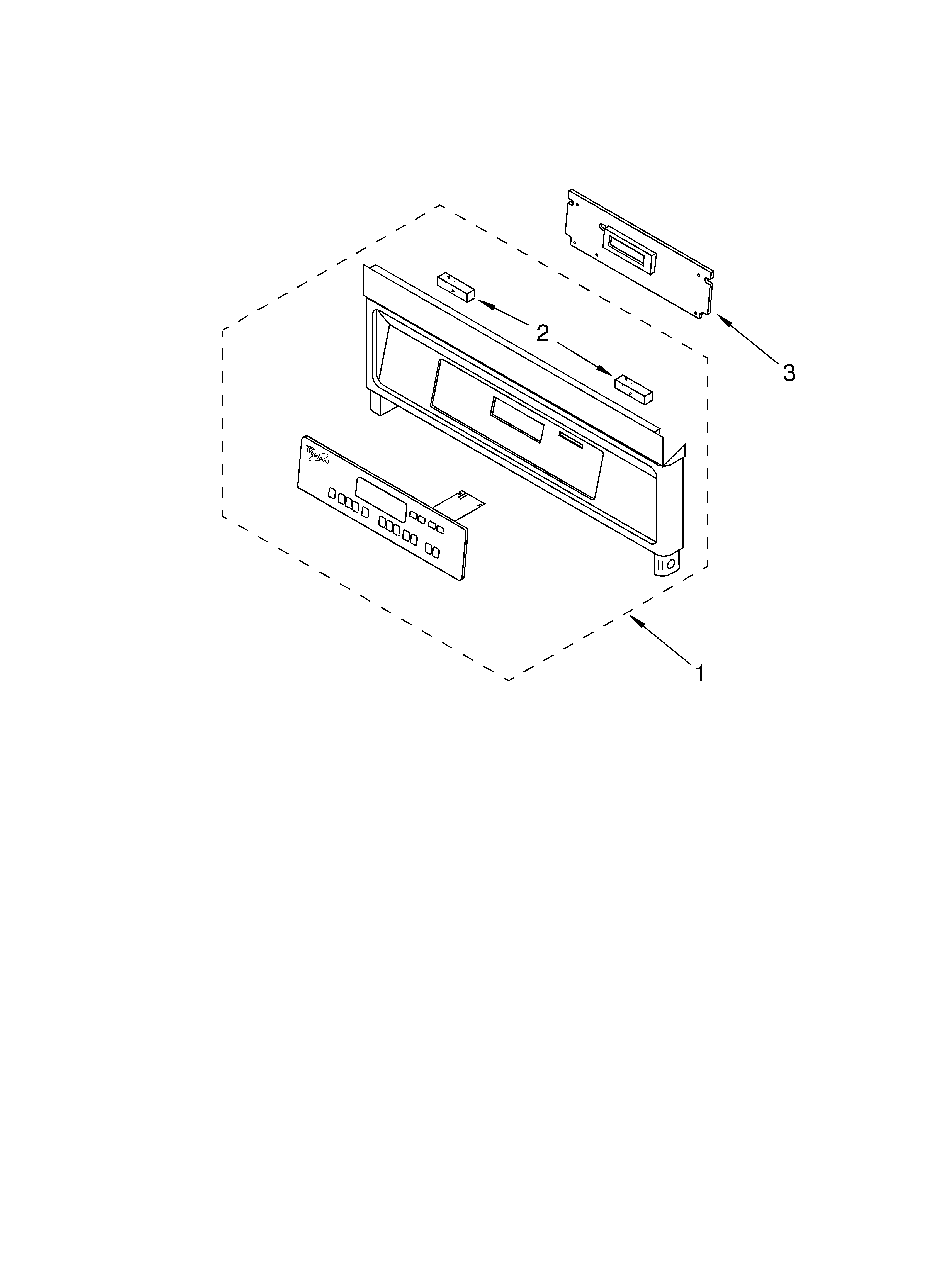 Whirlpool RS610PXGW8 control panel diagram