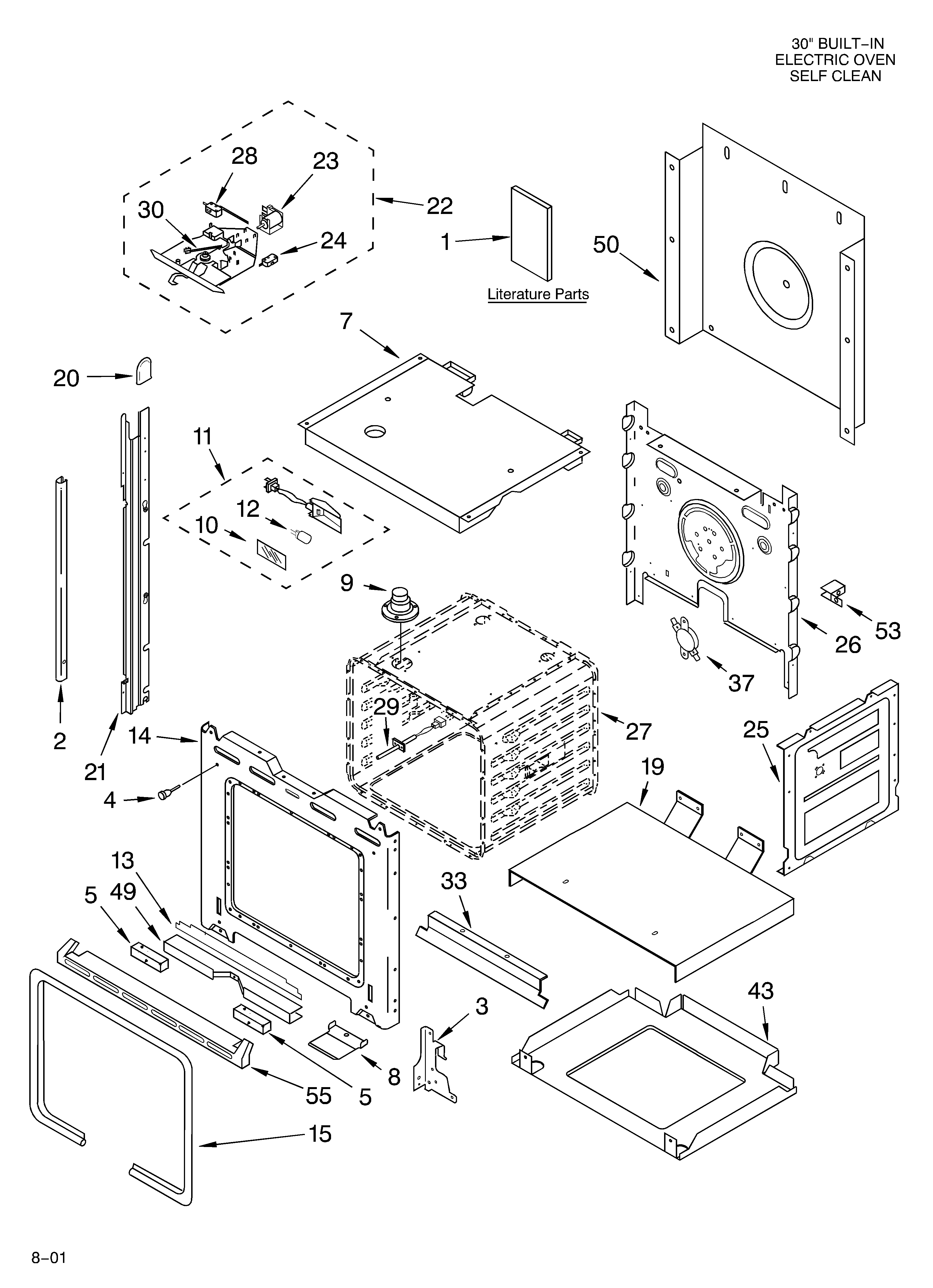 KitchenAid KEBC101KBL0 oven/literature diagram