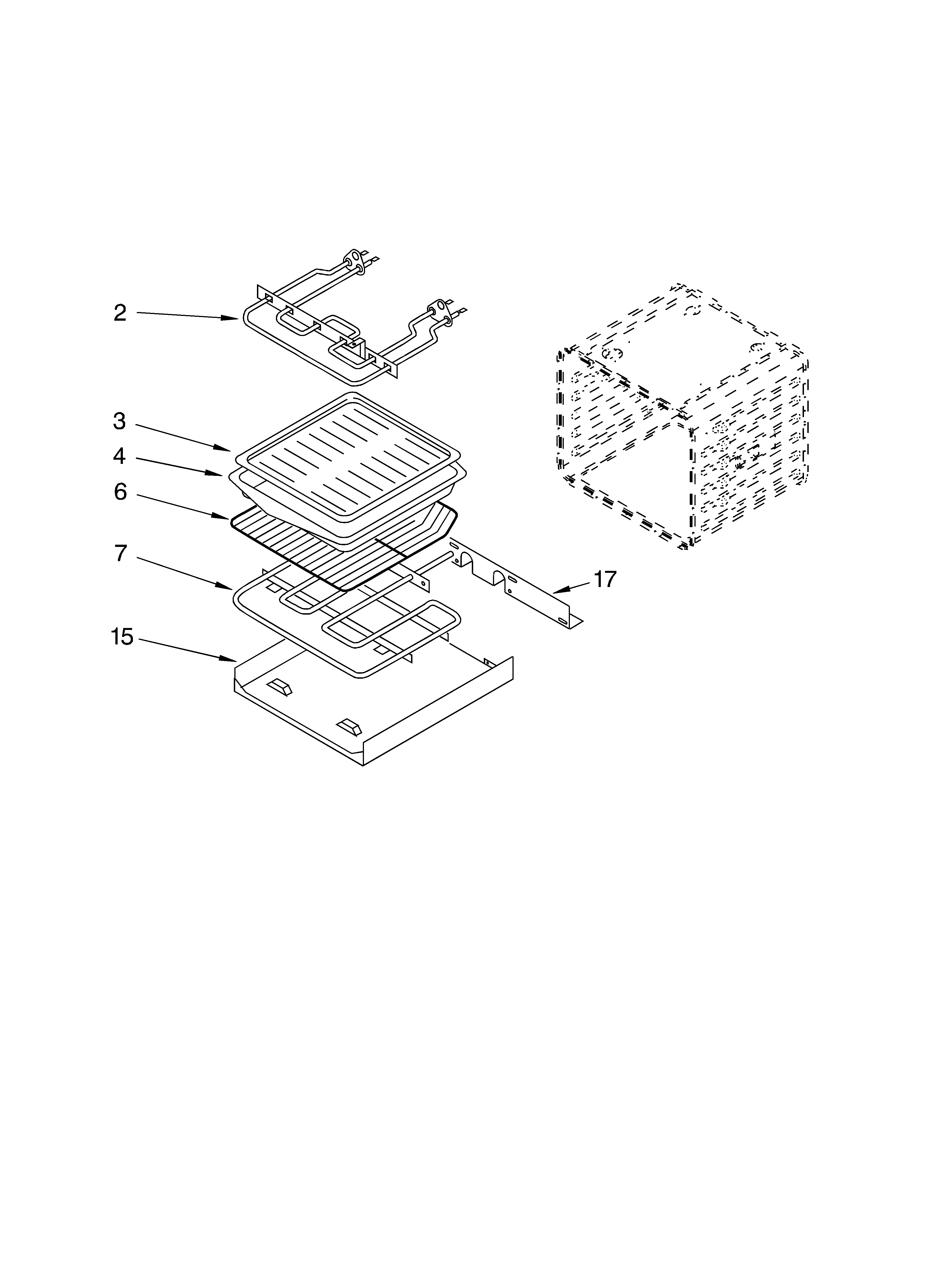 KitchenAid KEBC171KWH0 internal oven diagram